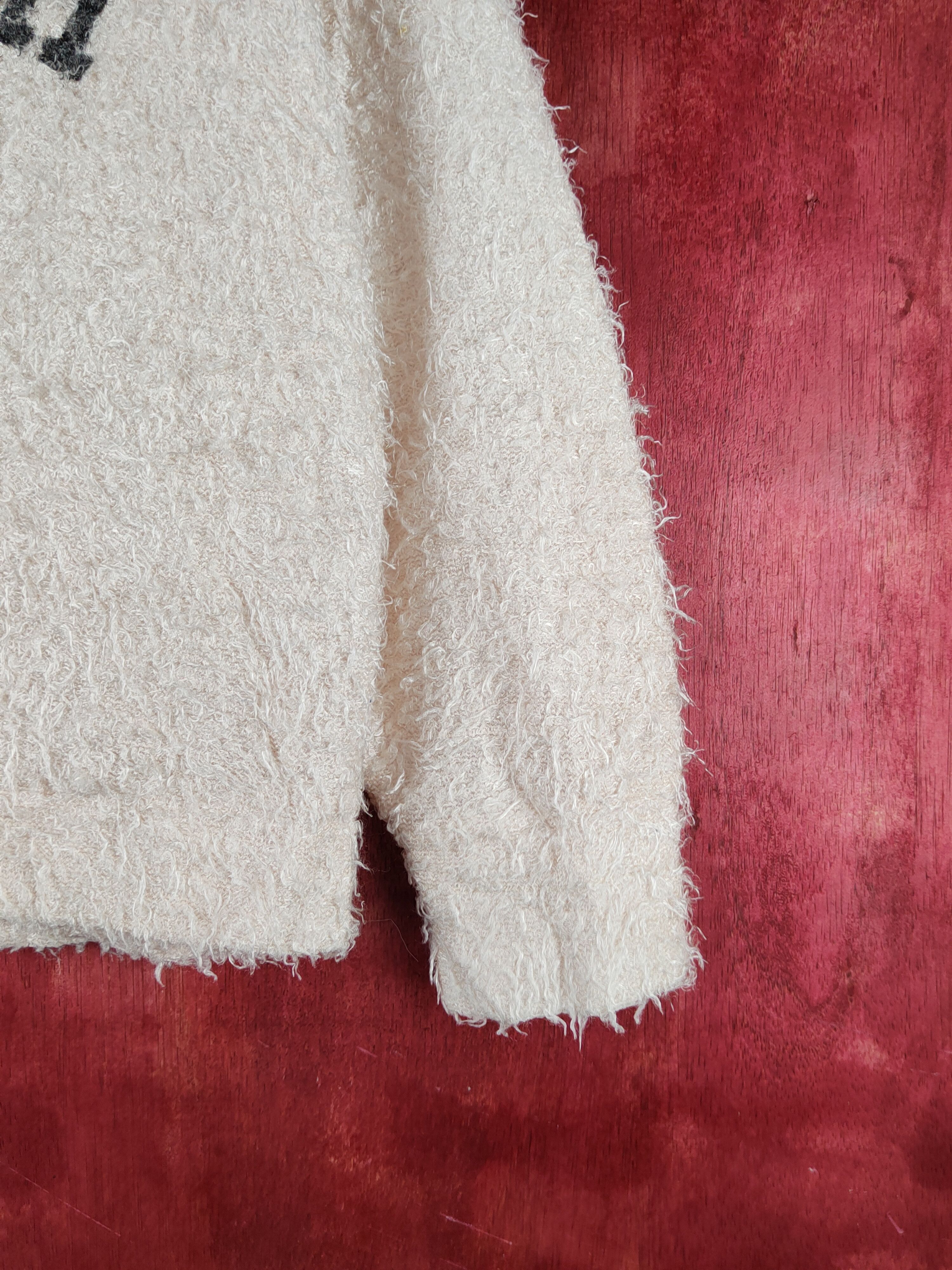 Japanese Brand Galyge Light Peach Shag Shaggy Fur Mohair Knitwear #S1929 Size S / US 4 / IT 40 - 6 Thumbnail