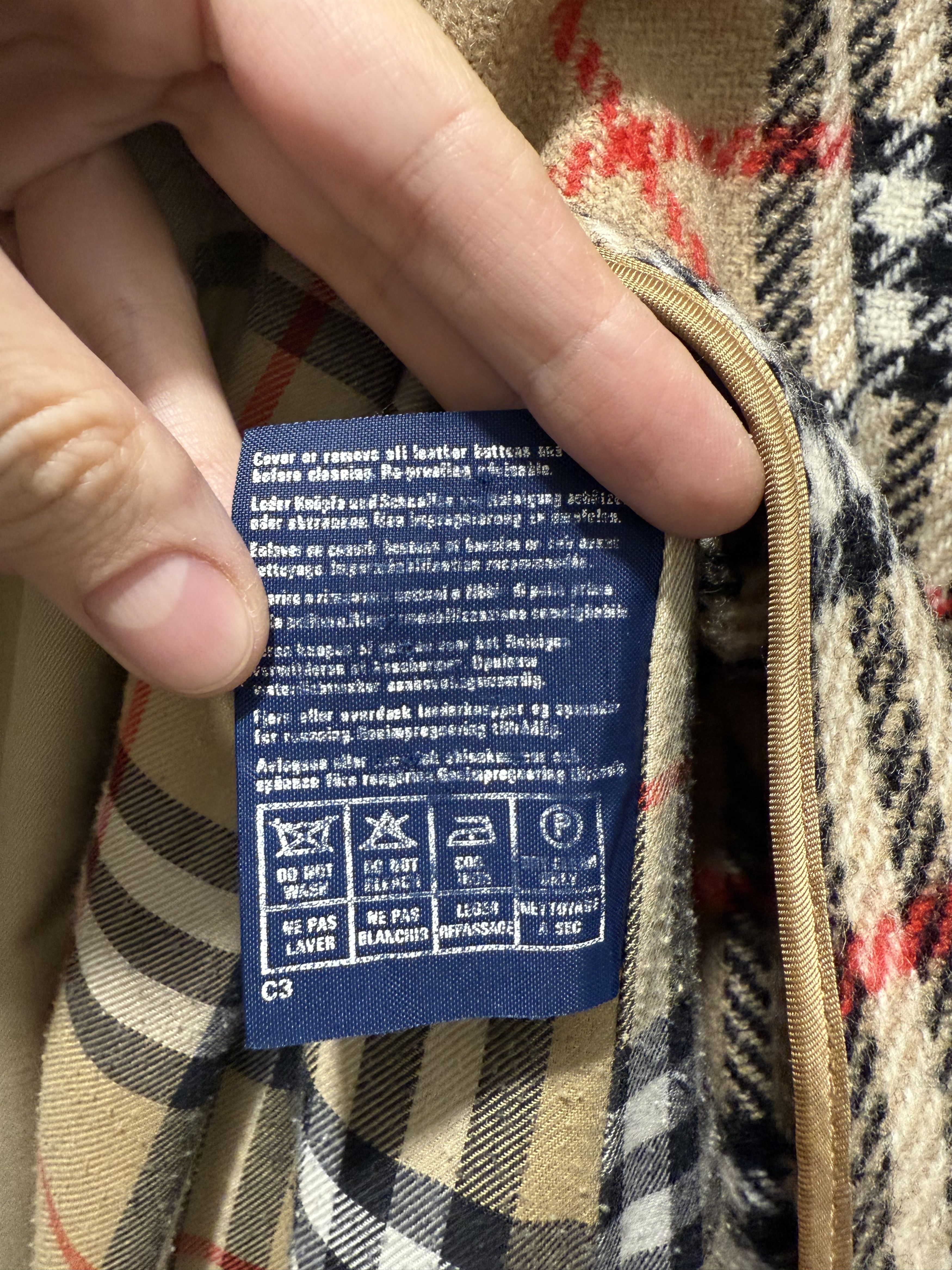 Burberry Women's Vintage Burberry Beige Wool Lined Long Trench Coat Size XL / US 12-14 / IT 48-50 - 8 Thumbnail