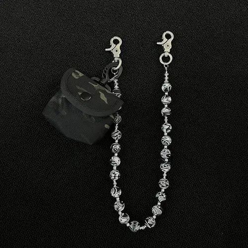 Jewelry 128Camouflage Beaded Wallet Chain with Pouch, Pants Chain Size ONE SIZE - 7 Thumbnail