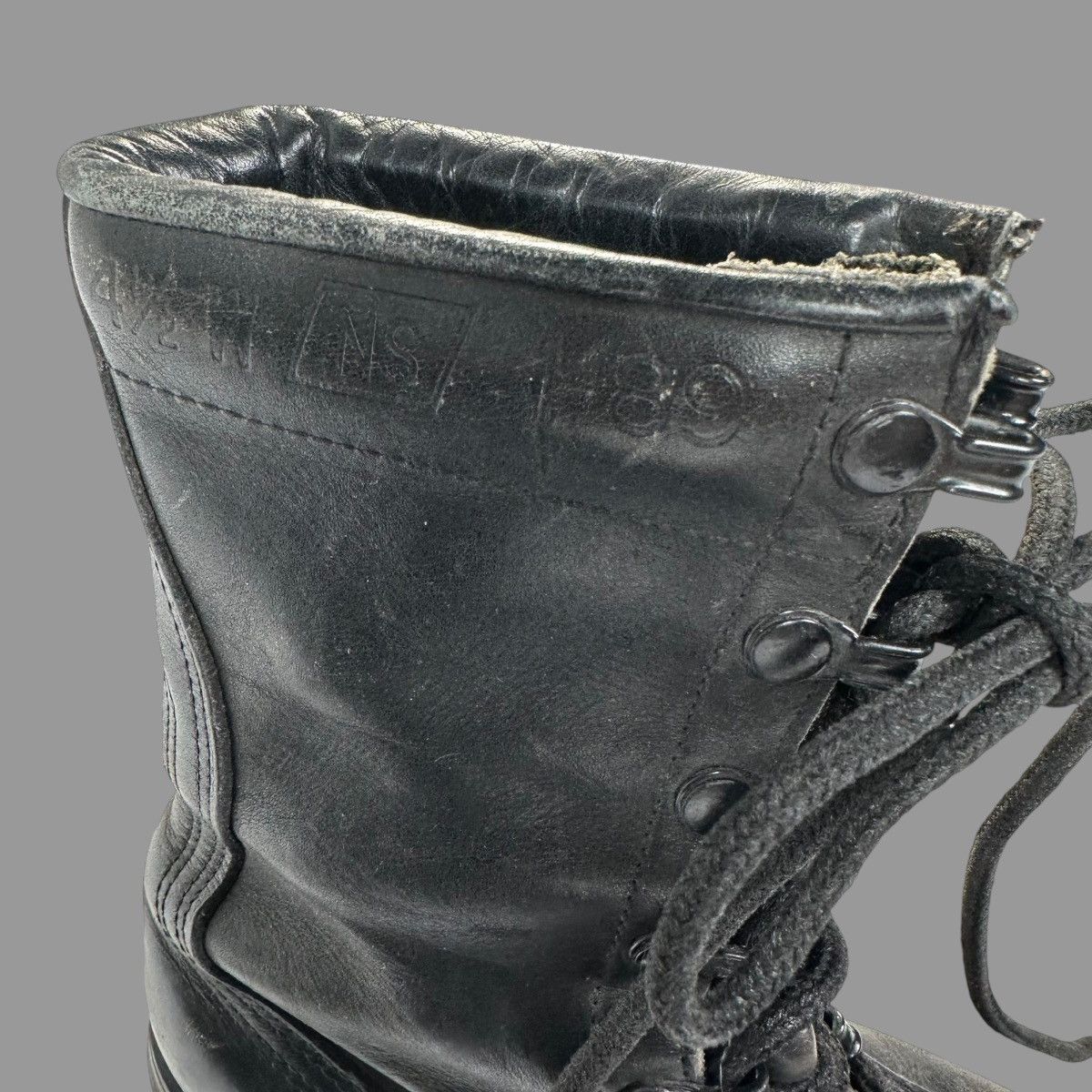 Vintage Vintage 1970s black leather combat boots Size US 4.5 / IT 34.5 - 6 Thumbnail