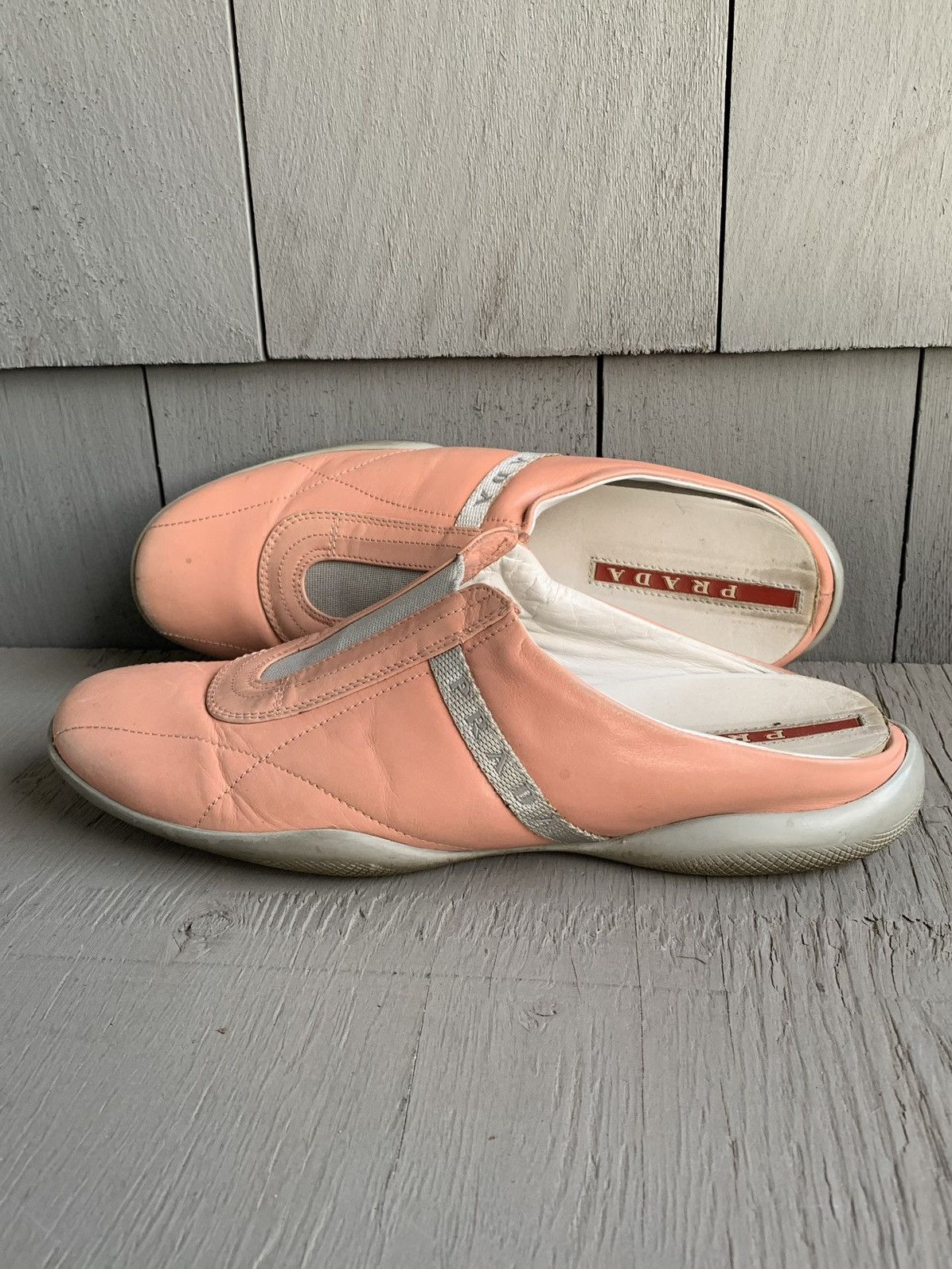 Prada × Vintage 2000s Prada Mules Y2K Sport Slip On Sneaker S/S Sport 3308 Size US 7.5 / IT 37.5 - 1 Thumbnail