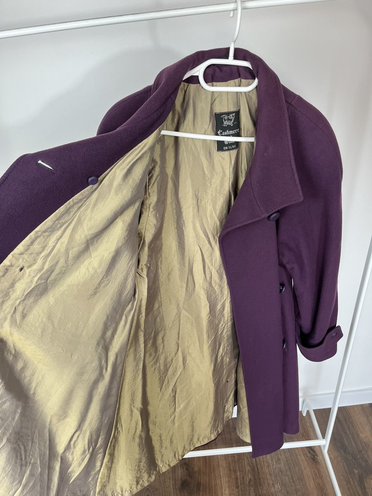 Other Cashmere Wool Coat Purple Women Made in Austria Warm Coat Size L / US 10 / IT 46 - 8 Thumbnail