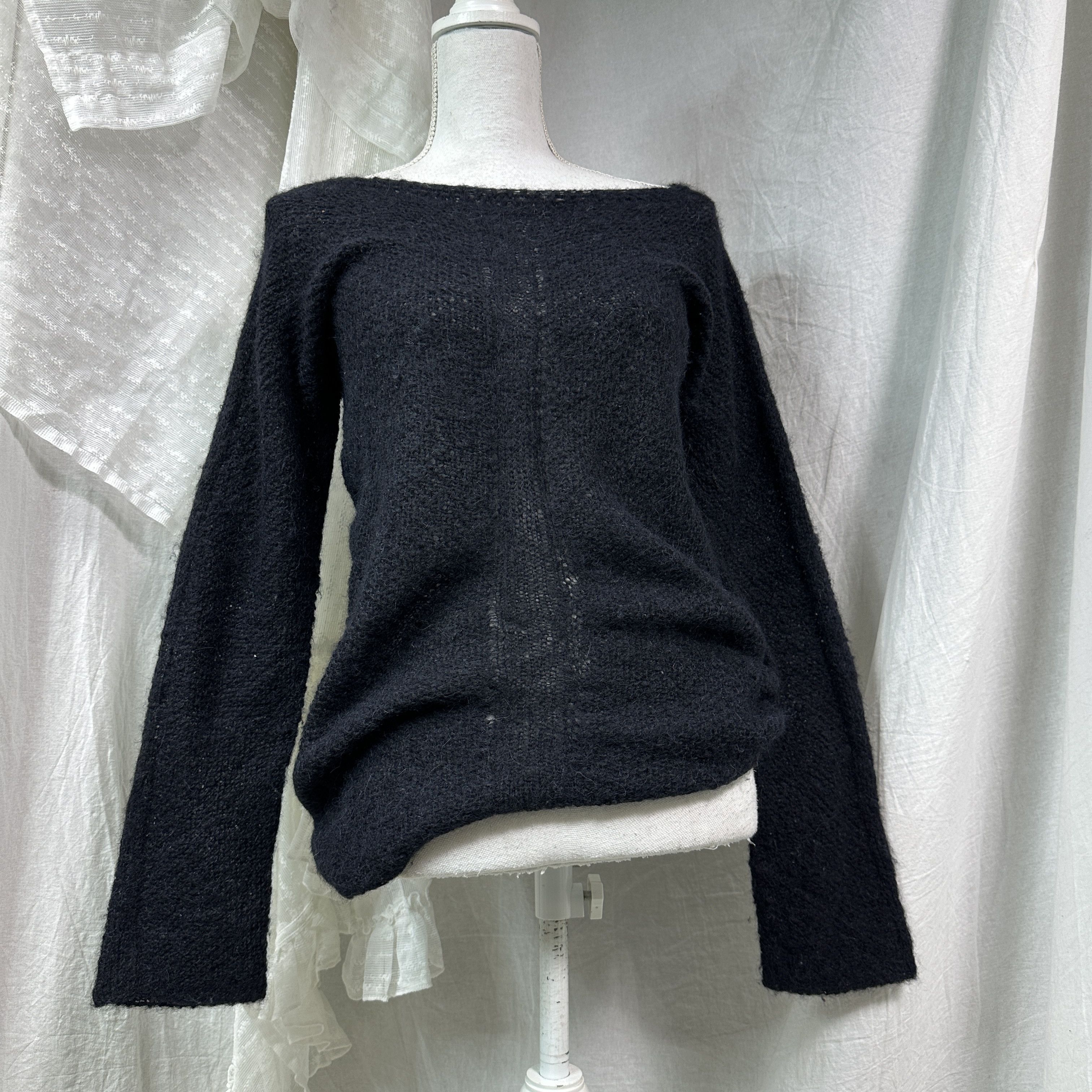 Vintage Vintage Oversize Loose Knit Mohair Grunge Sweater Y2K Size M / US 6-8 / IT 42-44 - 4 Thumbnail