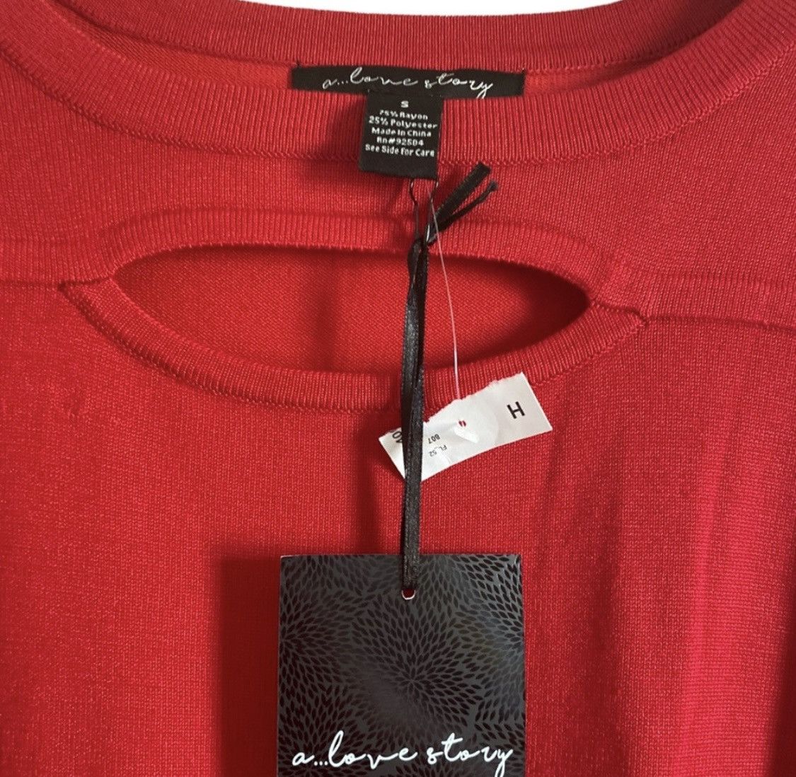 Other RED JADE CUTOUT BALLOON SLEEVE KNIT PULLOVER TOP Size S / US 4 / IT 40 - 2 Thumbnail
