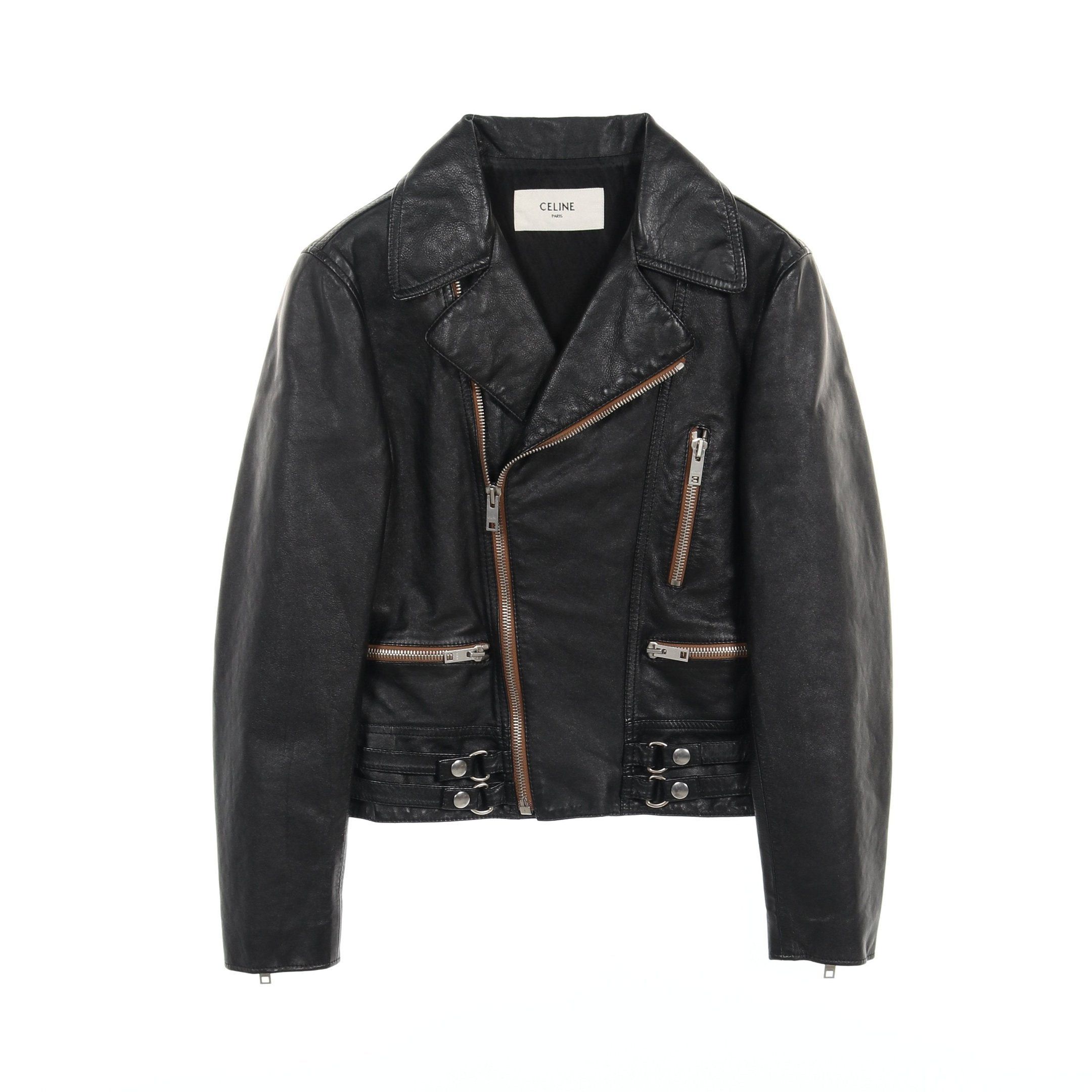 Celine Celine Riders Jacket Leather Black Size ONE SIZE - 1 Thumbnail