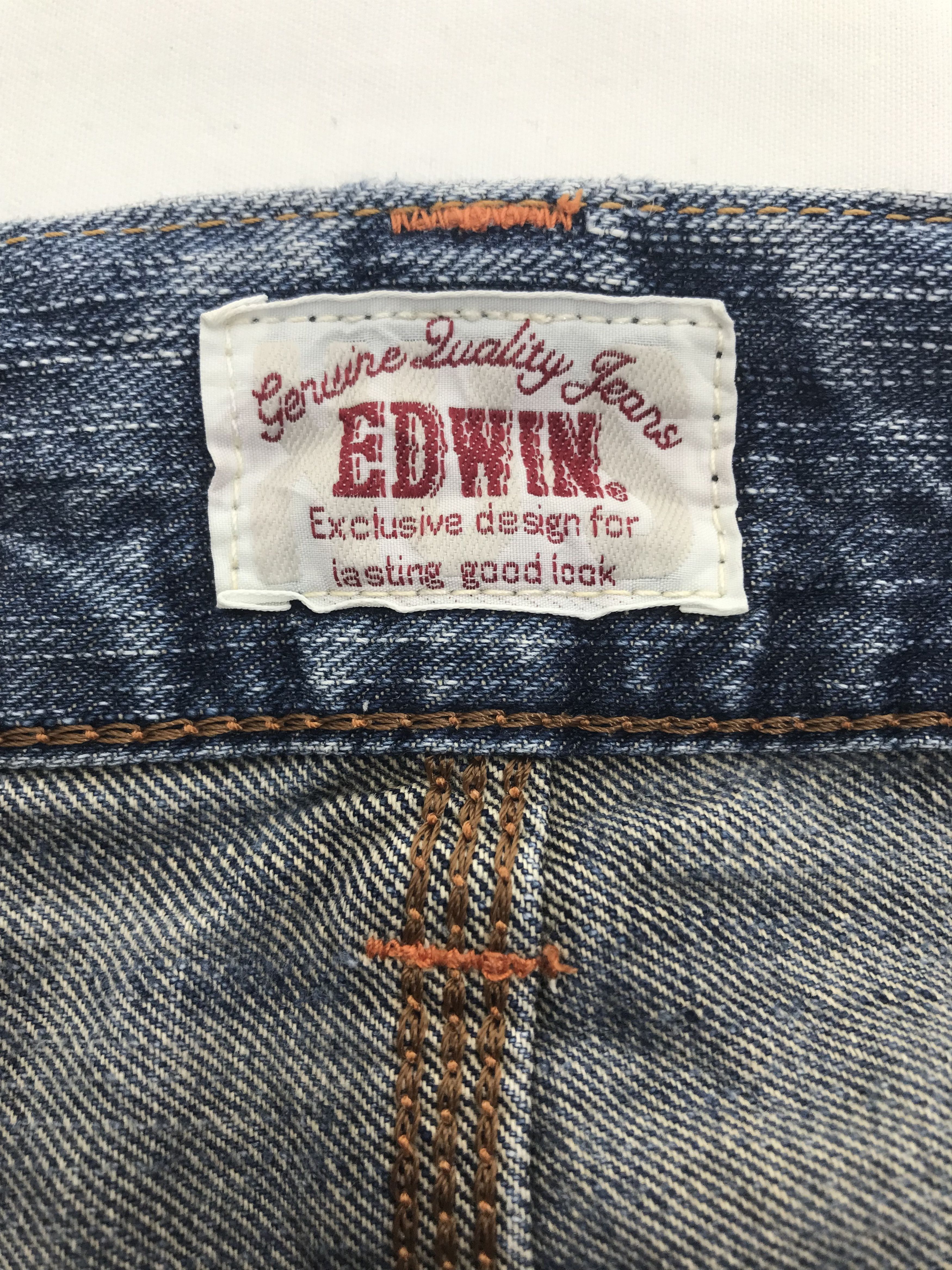 Edwin Vintage Edwin 403 XVS Faded Blue Jeans Distressed Denim Size US 32 / EU 48 - 10 Thumbnail