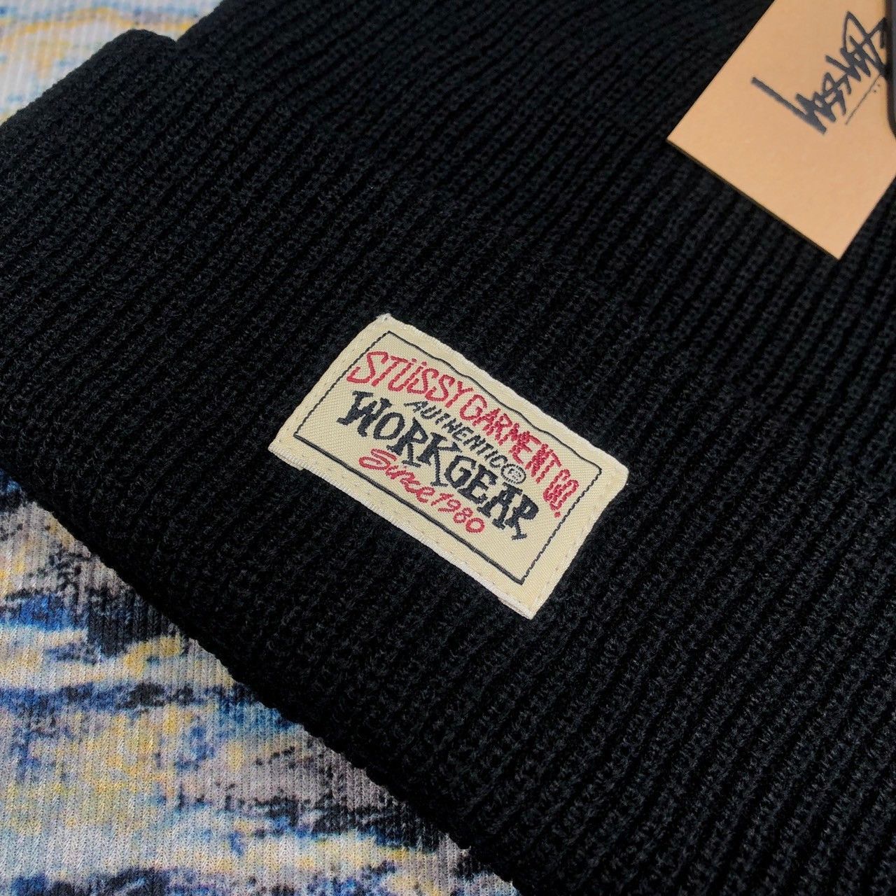Stussy × Vintage Stussy Workgear Waffle Cuff Beanie Size ONE SIZE - 3 Thumbnail