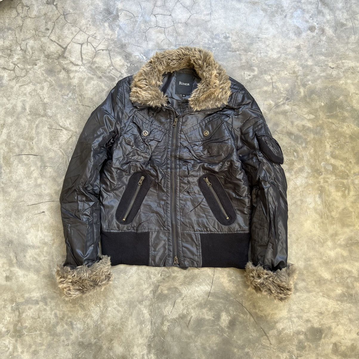 14th Addiction 2000s Rumor LGB Style Fur Zip Jacket Size US M / EU 48-50 / 2 - 1 Thumbnail