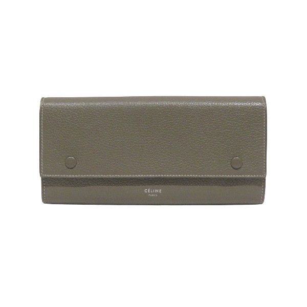 Celine Celine Large Flap Multifunction Leather Long Wallet Leather Long Wallet 101674AFE DUTY FREE for USA