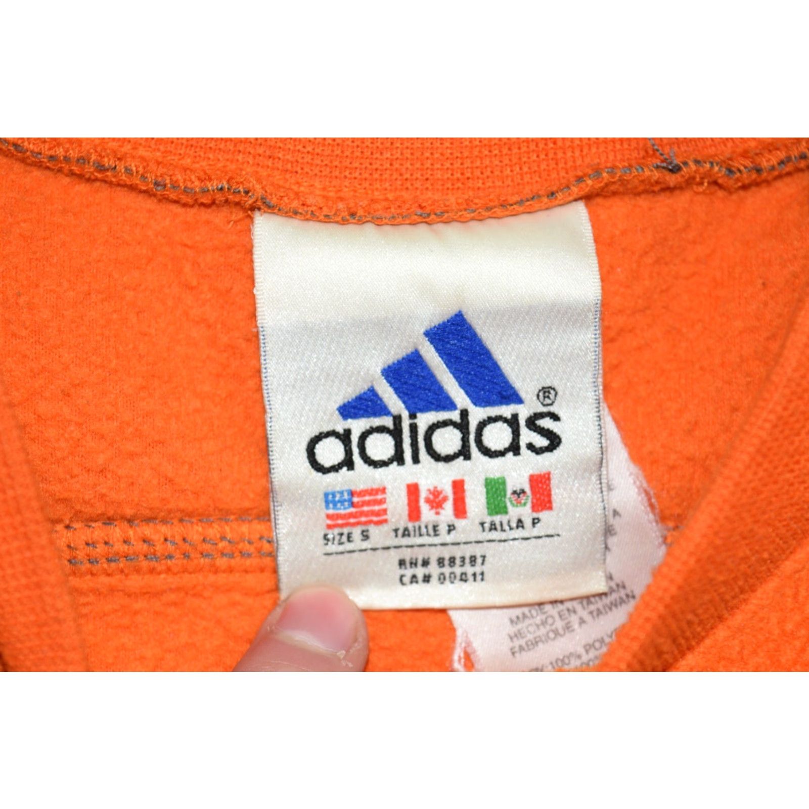 Adidas VINTAGE ADIDAS MENS SWEATSHIRT FLEECE PULLOVER SIZE S ORANGE 90S Y2K SPORTS Size US S / EU 44-46 / 1 - 5 Thumbnail