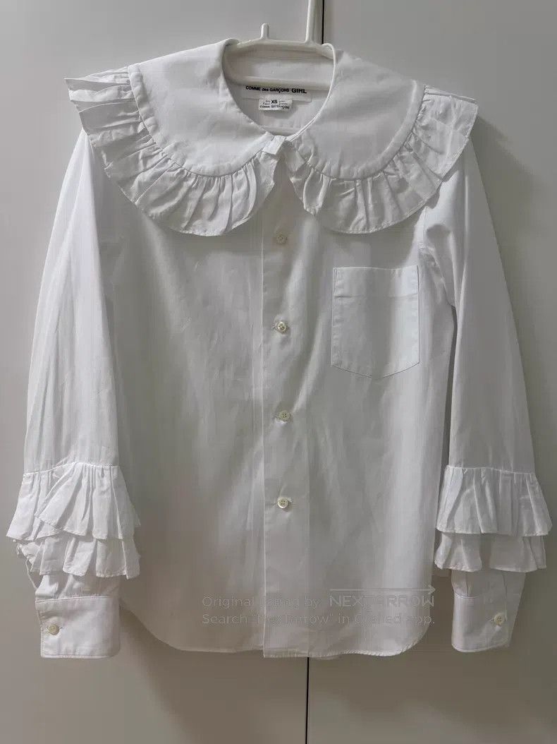 Comme des Garcons Comme Des Garcons Layered Petal Sleeve White Shirt Size XS / US 0-2 / IT 36-38 - 2 Thumbnail
