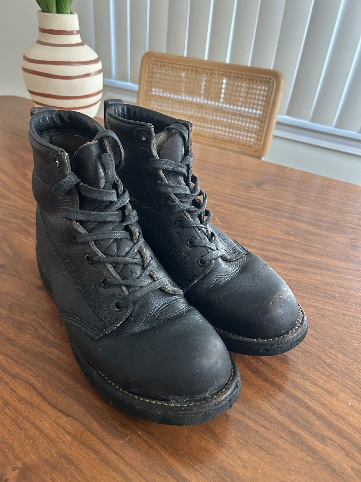 Broken Homme James Boot - Leather Combat Boot Size US 8.5 / EU 41-42 - 1 Thumbnail