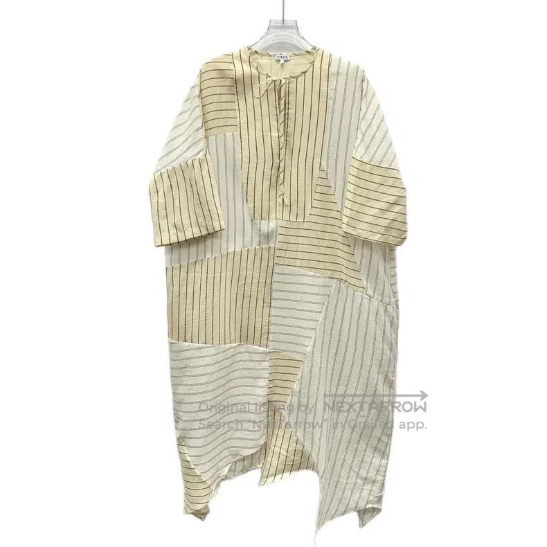 Loewe Loewe Color-blocked striped linen irregular hem short-slee Size XS / US 0-2 / IT 36-38 - 1 Thumbnail