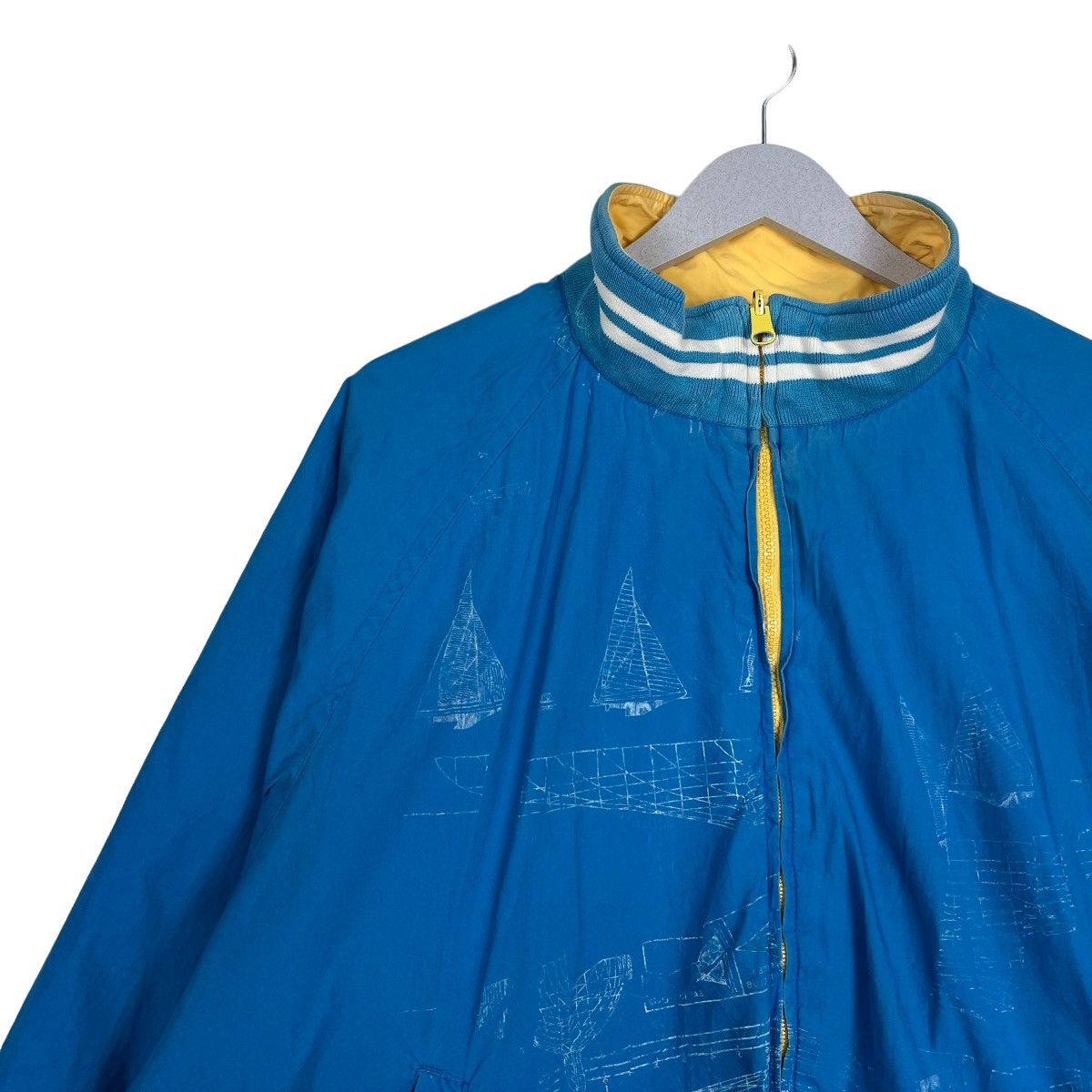 Mega Yacht × Nautica × Vintage 🔥 90s VINTAGE NAUTICA YACHT CLUB REVERSIBLE BOMBER JACKET Size US L / EU 52-54 / 3 - 8 Thumbnail