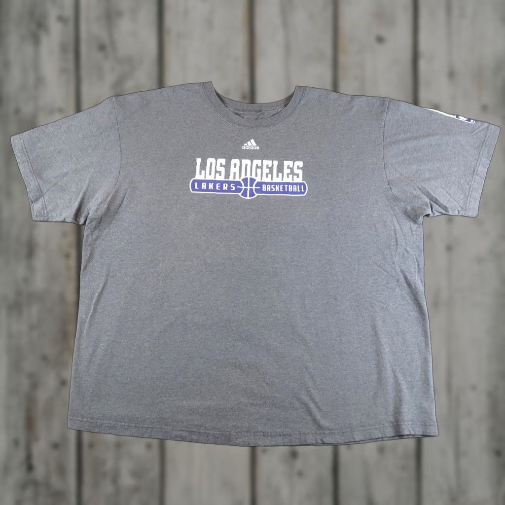 Adidas Adidas Los Angeles Lakers T Shirt Men 2XL Gray Basketball Kobe Graphic Print Crew Neck Shirt Size US XXL / EU 58 / 5 - 1 Thumbnail