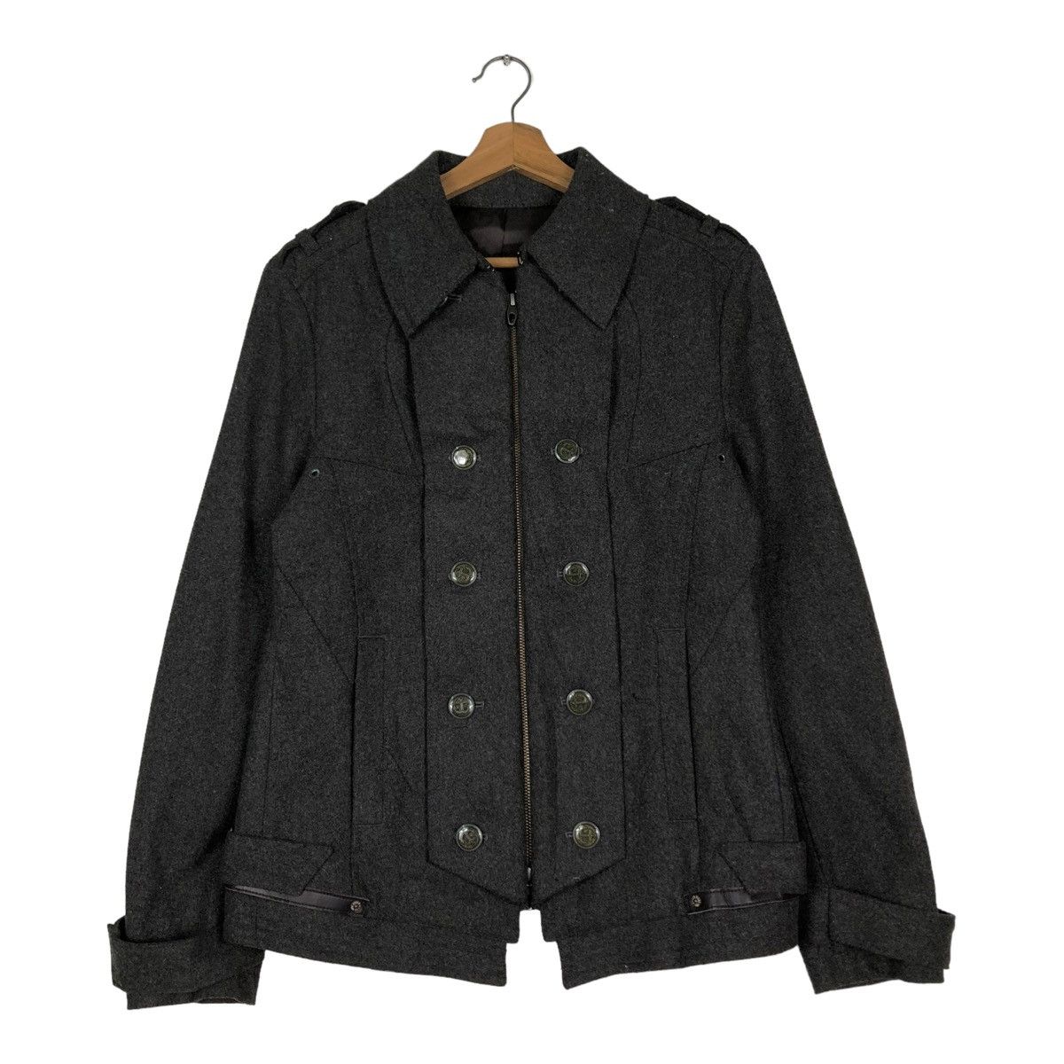 PPFM 🔥VINTAGE WOOL BIKER JACKET PPFM JAPAN DOUBLE LAYER Size US M / EU 48-50 / 2 - 3 Thumbnail