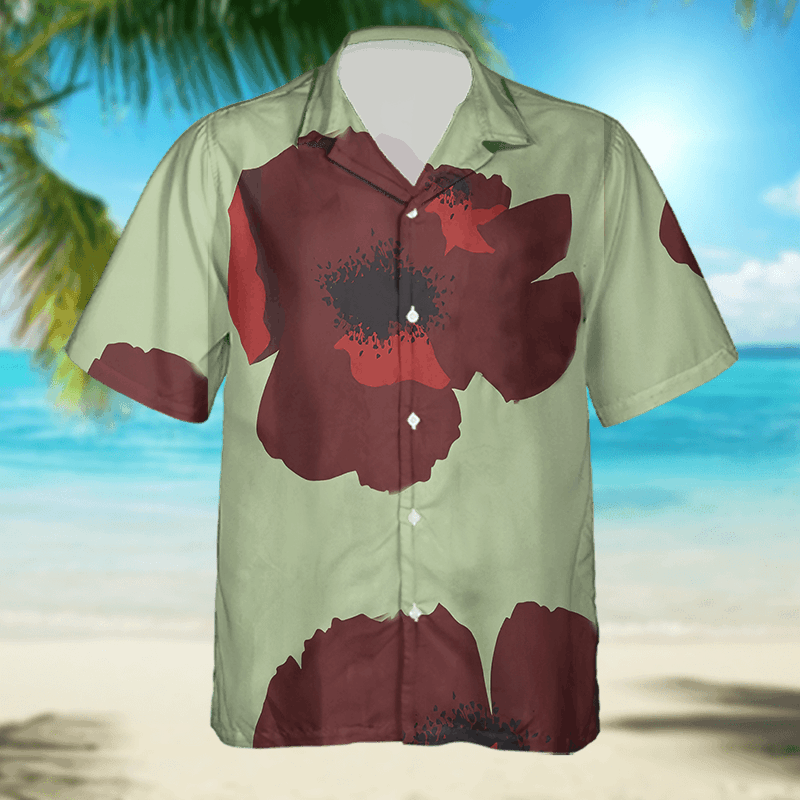 The Unbranded Brand × Vintage Flower Portrait-Print Bowling Shirt – Camp Collar Statement Size US M / EU 48-50 / 2 - 5 Thumbnail