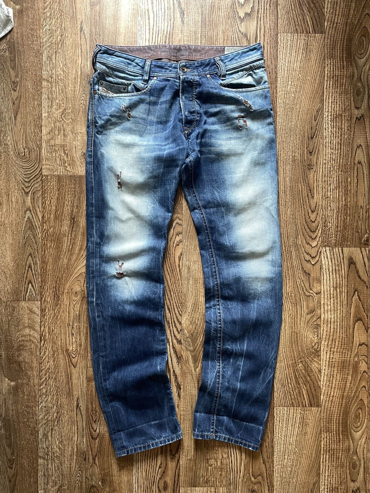 Diesel Diesel Iakop Garment Regular Slim Tapered Wash Jeans Pants Size US 32 / EU 48 - 1 Thumbnail