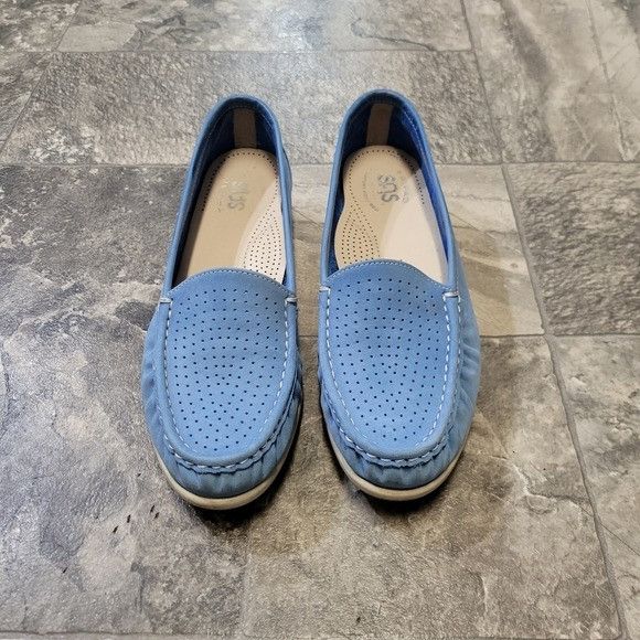 SAS SAS Savvy Blue Nubuck Suede Leather Slip On Comfort Orthotic Size US 8.5 / IT 38.5 - 4 Thumbnail