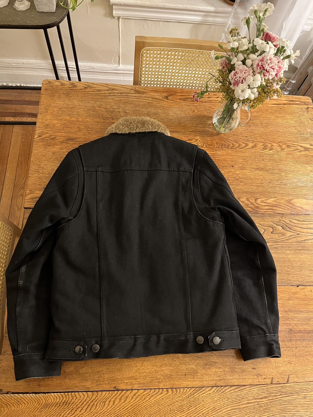 Freenote Cloth Freenote Cloth Shearling RJ-2 in 17oz Black Japanese Denim Size US S / EU 44-46 / 1 - 2 Thumbnail