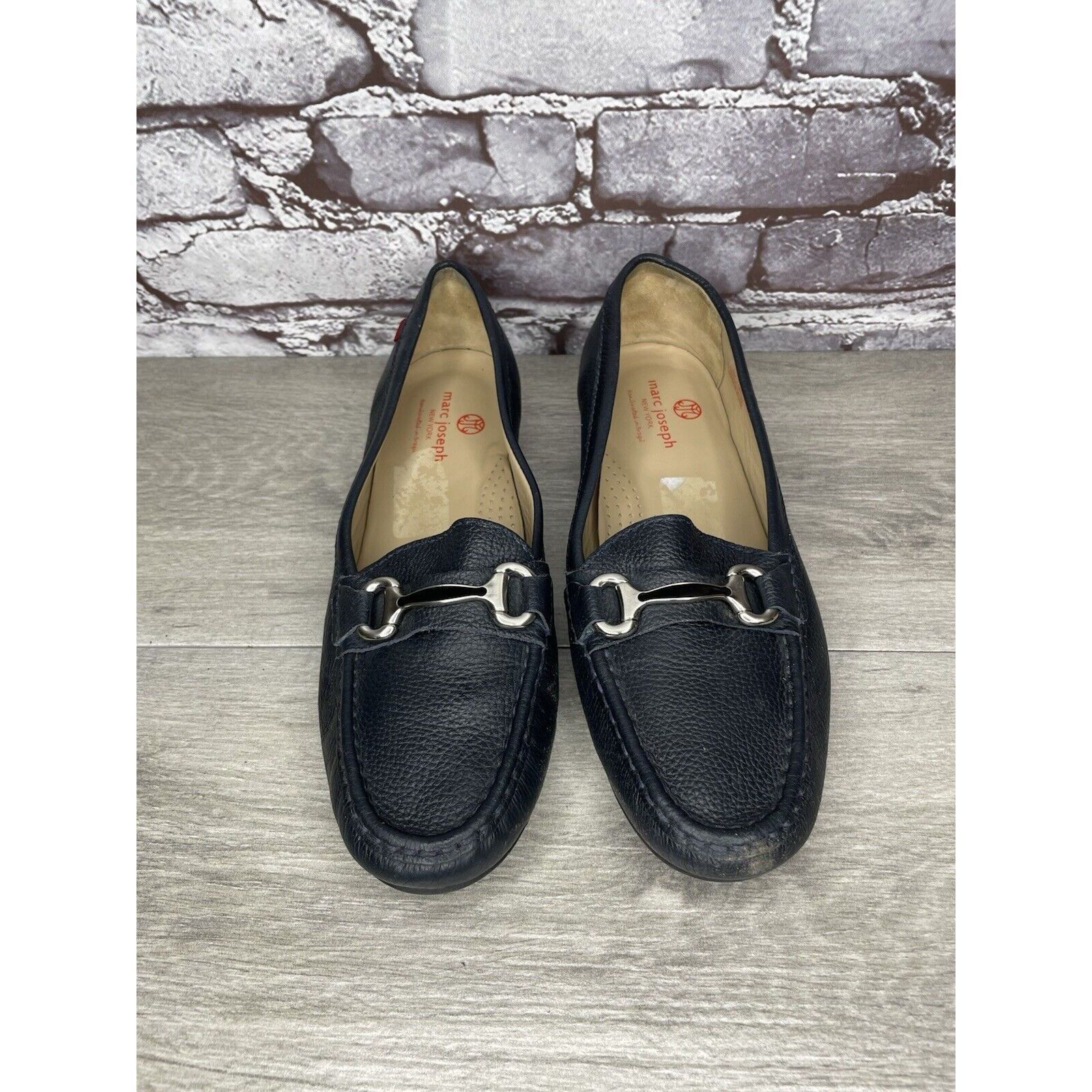 Joseph Marc Joseph New York Grand Street Blue Leather Loafers Women Size US 10.5 / IT 40.5 - 2 Thumbnail