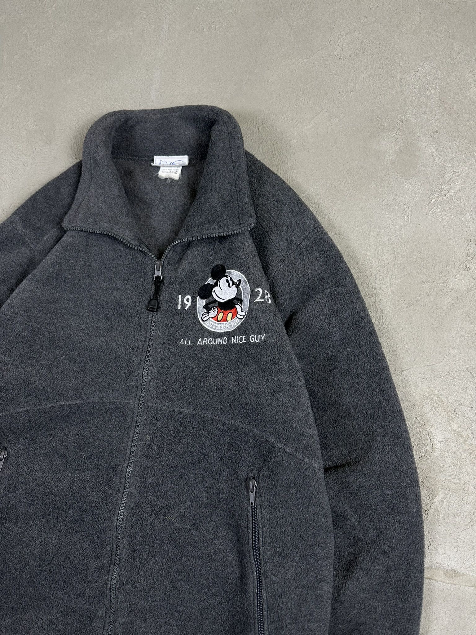 Disney 90s Vintage Disney Mickey Mouse Zip Sherpa Fleece Size US L / EU 52-54 / 3 - 7 Thumbnail