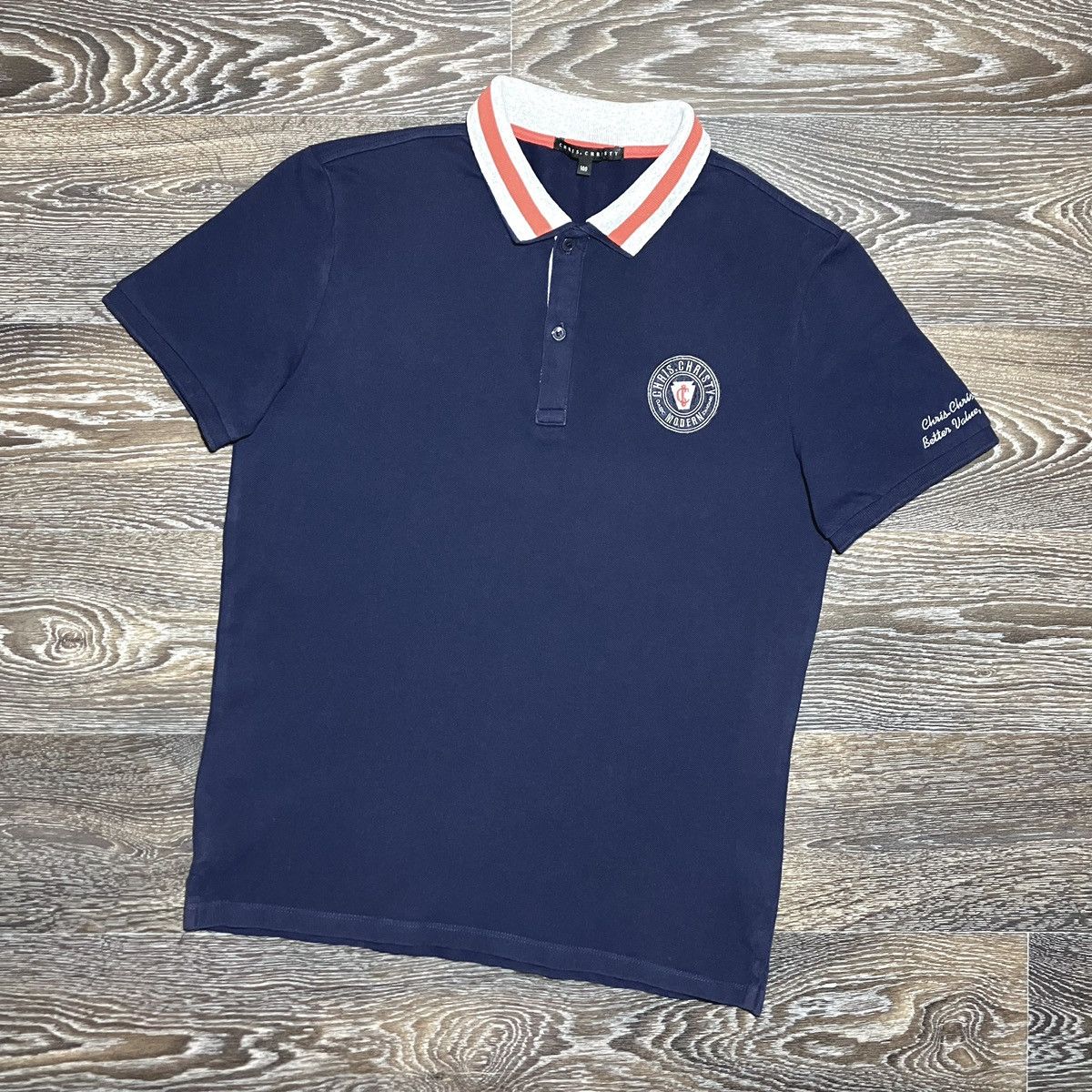 Japanese Brand CHRIS.CHRISTY Double Collar Polo Shirt Size US M / EU 48-50 / 2 - 1 Thumbnail