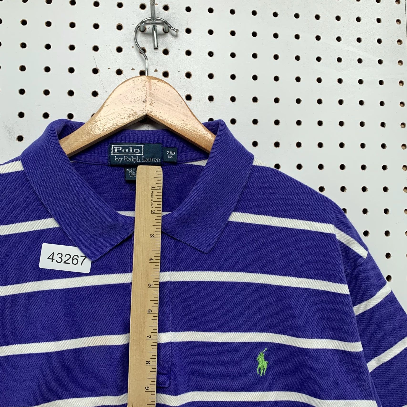 Polo Ralph Lauren Polo Ralph Lauren Striped Shirt Mens BIG 2XB Blue White Preppy Shirt Size US XXL / EU 58 / 5 - 7 Thumbnail