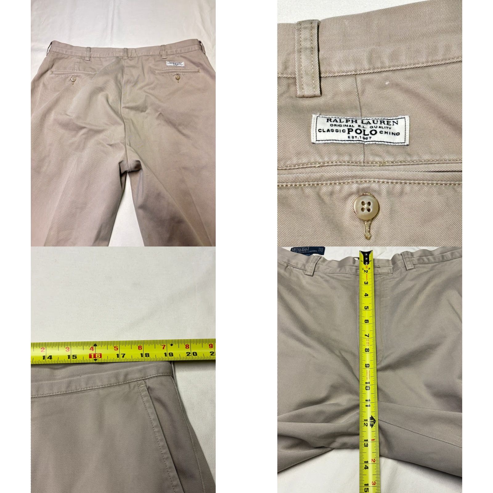 Polo Ralph Lauren VINTAGE Polo Ralph Lauren Prospect Pant Chino Khaki Mens 38x32 Cotton Size US M / EU 48-50 / 2 - 8 Thumbnail