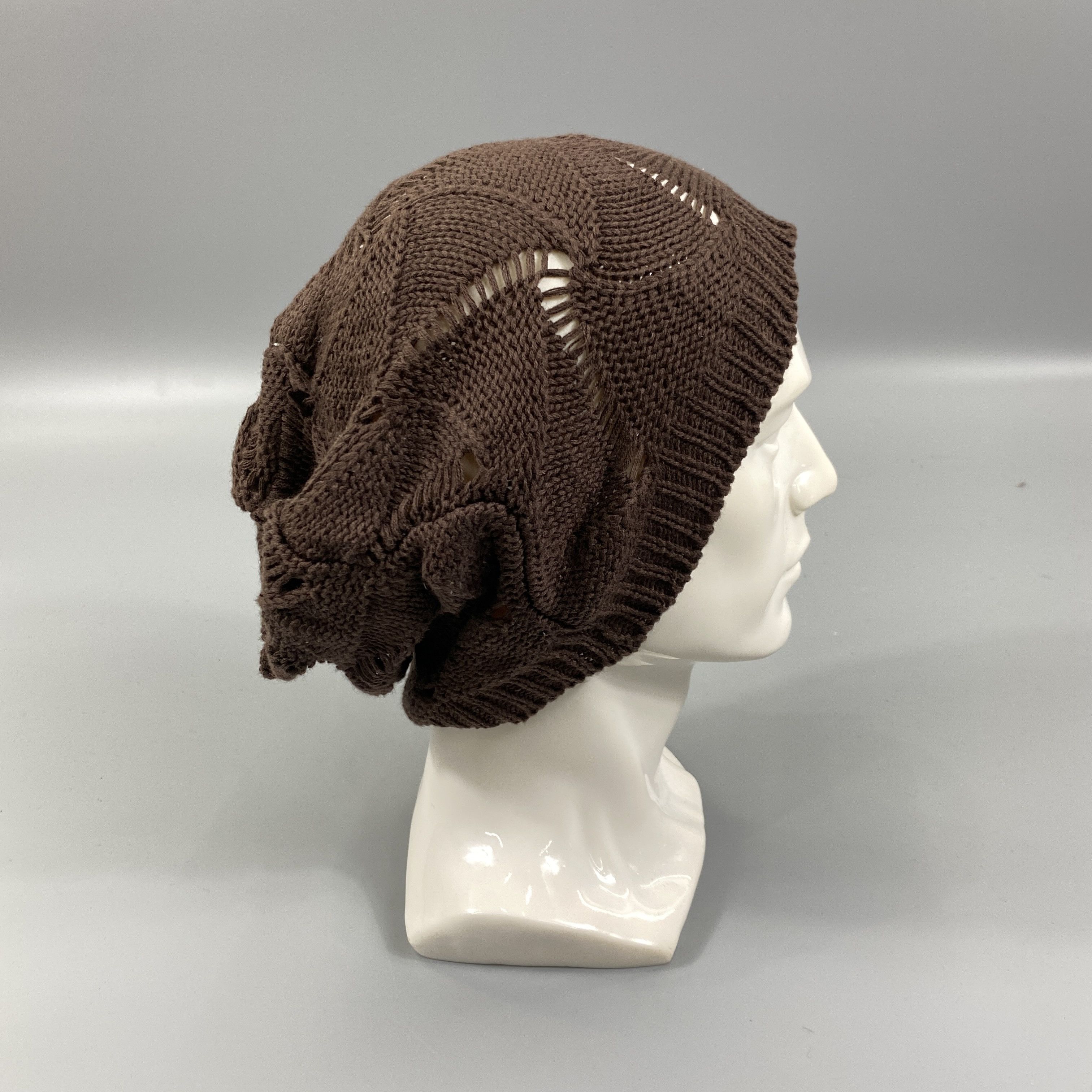 Japanese Brand Knit Pattern Slouchy Beanie Hats -BN1150 Size ONE SIZE - 3 Thumbnail