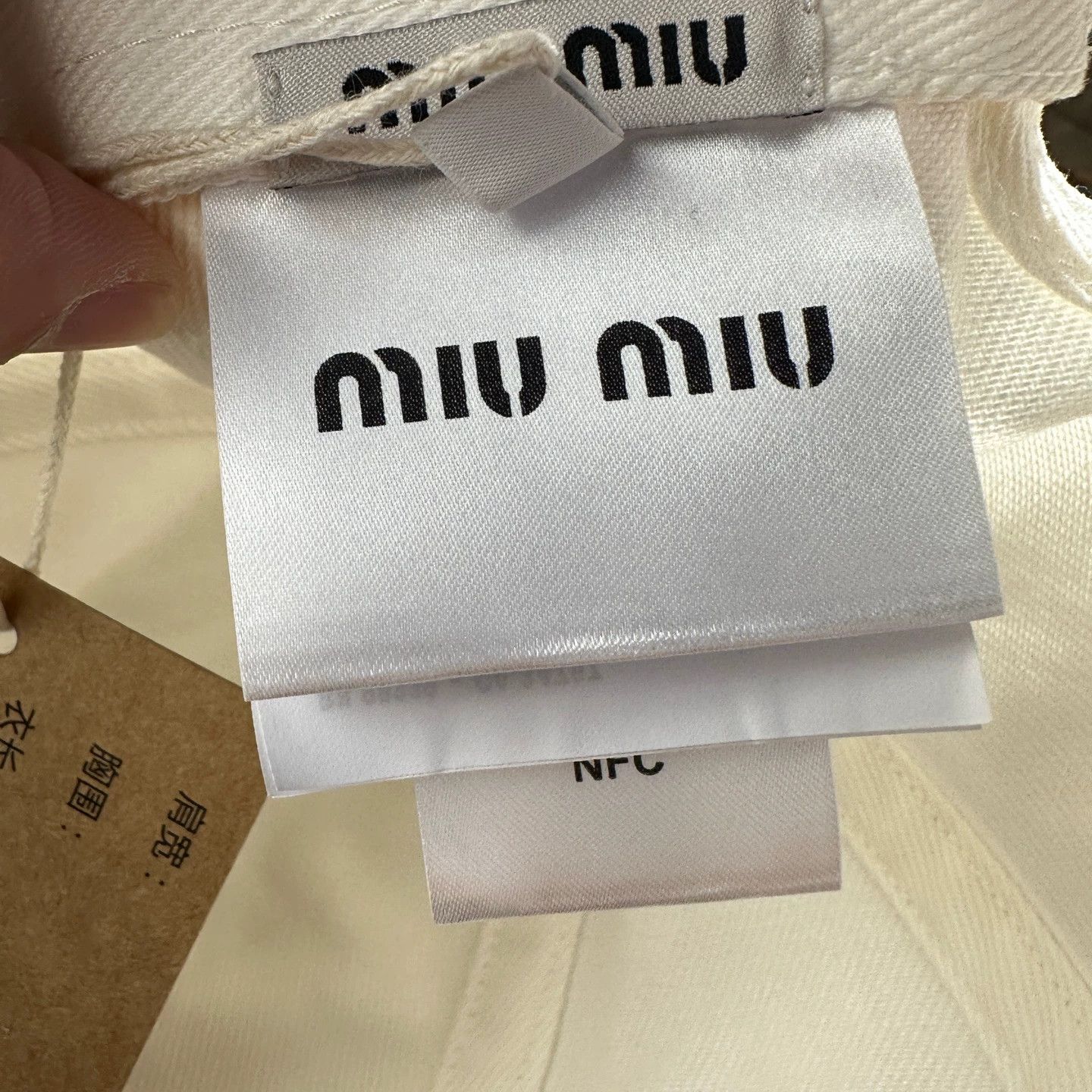 Miu Miu MIU MIU slogan embroidery cap feb502 M Size ONE SIZE - 6 Thumbnail