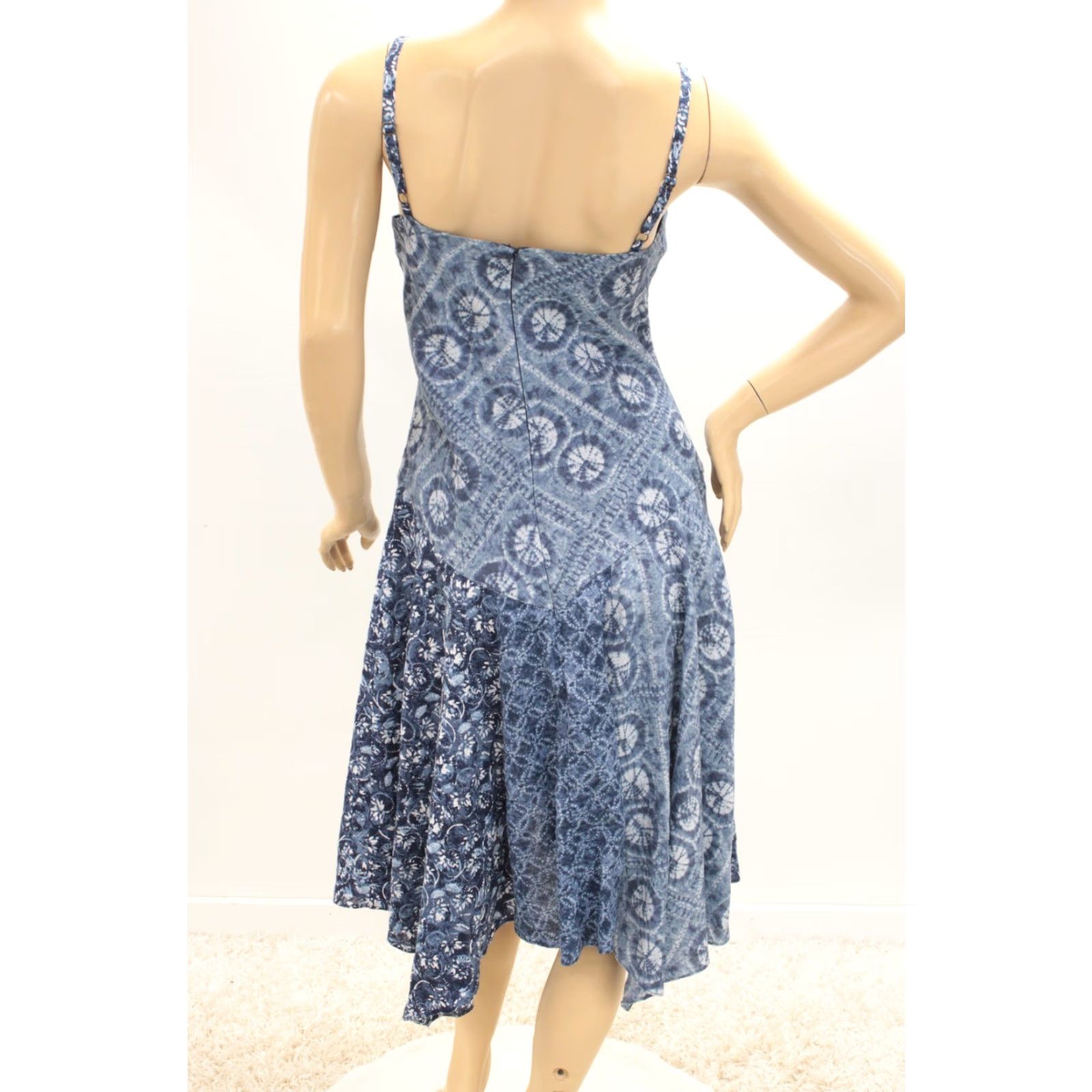 Ralph Lauren VINTAGE Lauren Ralph Lauren Patchwork Tank Dress Blue Linen Patchwork Tank Dress 8 Womens Boho Vacation Casual Women Size M / US 6-8 / IT 42-44 - 3 Thumbnail