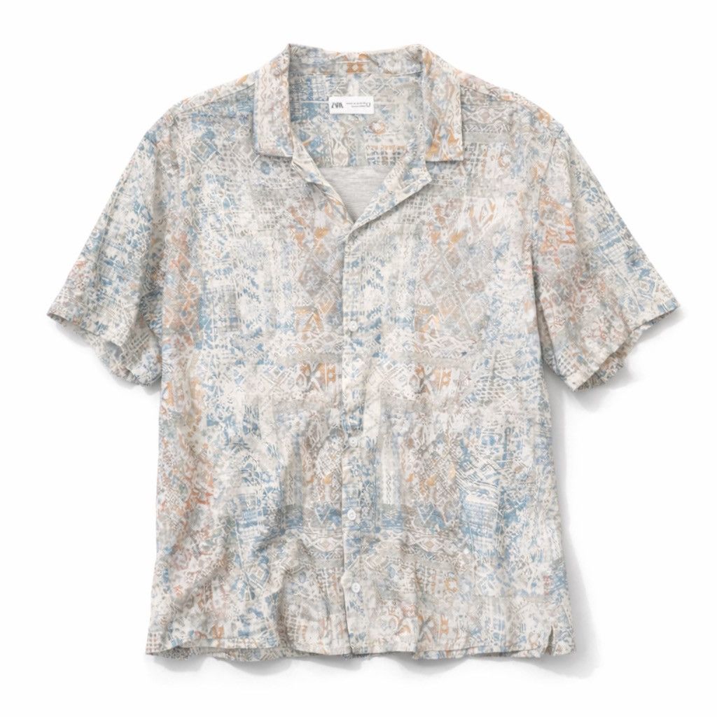 Zara Zara DNWR “Starting Dialogues” Abstract Viscose Shirt XL Size US XL / EU 56 / 4 - 1 Thumbnail