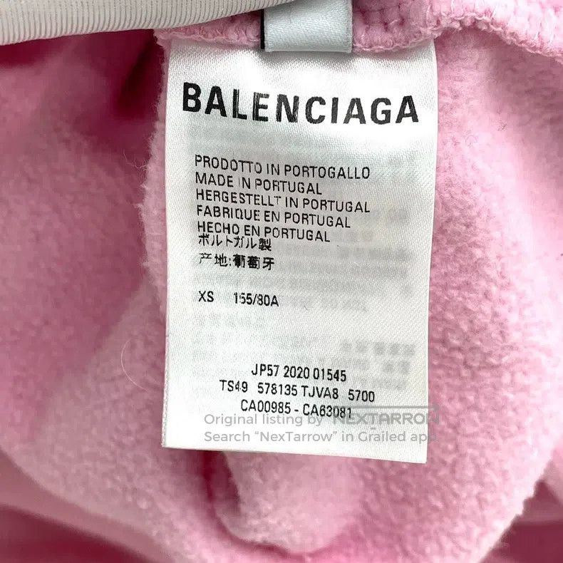 Balenciaga Balenciaga Pink Embroidered Letter Hoodie Size US XS / EU 42 / 0 - 7 Thumbnail