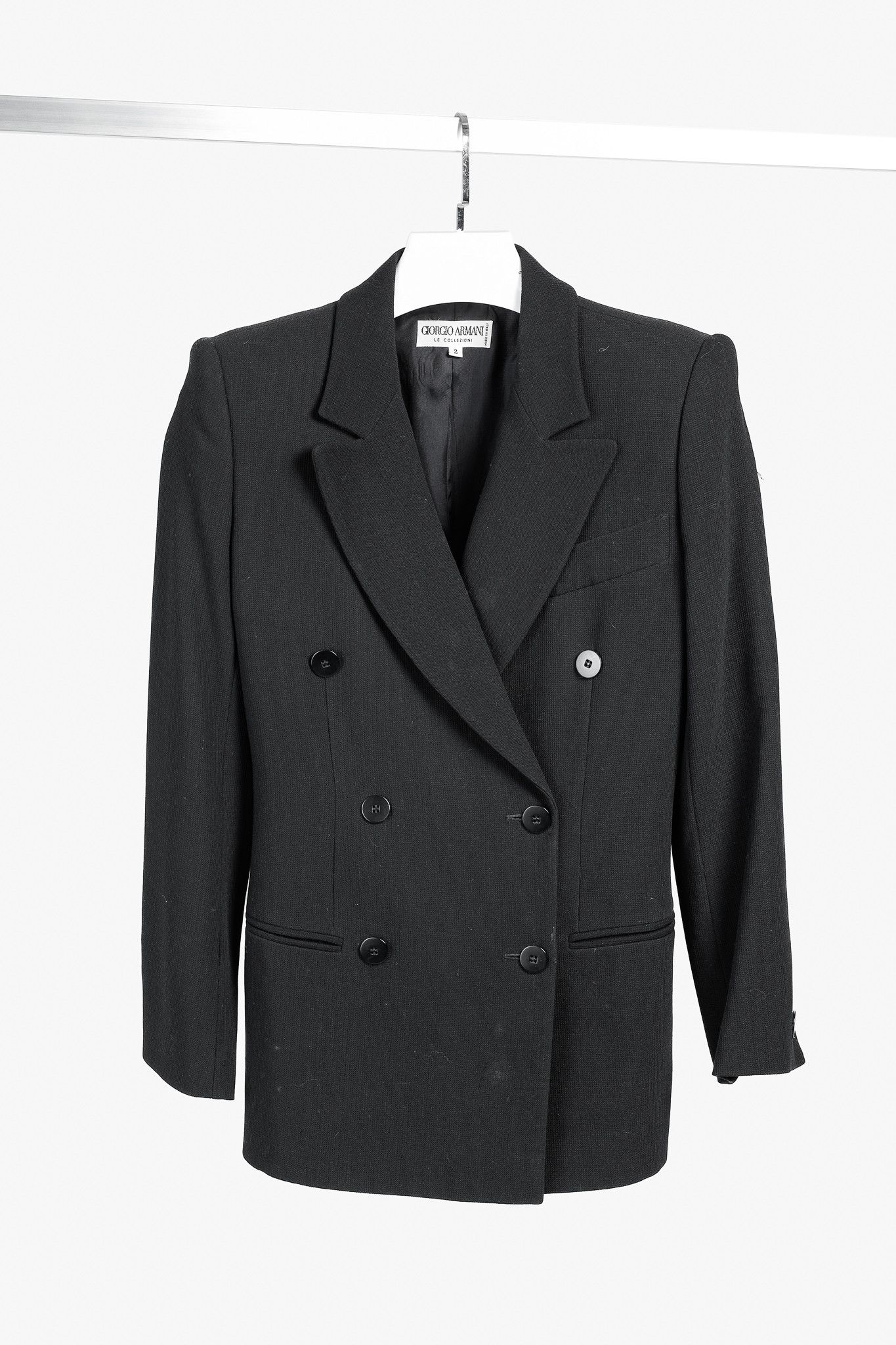 Giorgio Armani Giorgio Armani Vintage Double-Breasted Virgin Wool Blazer Size XS / US 0-2 / IT 36-38 - 1 Thumbnail