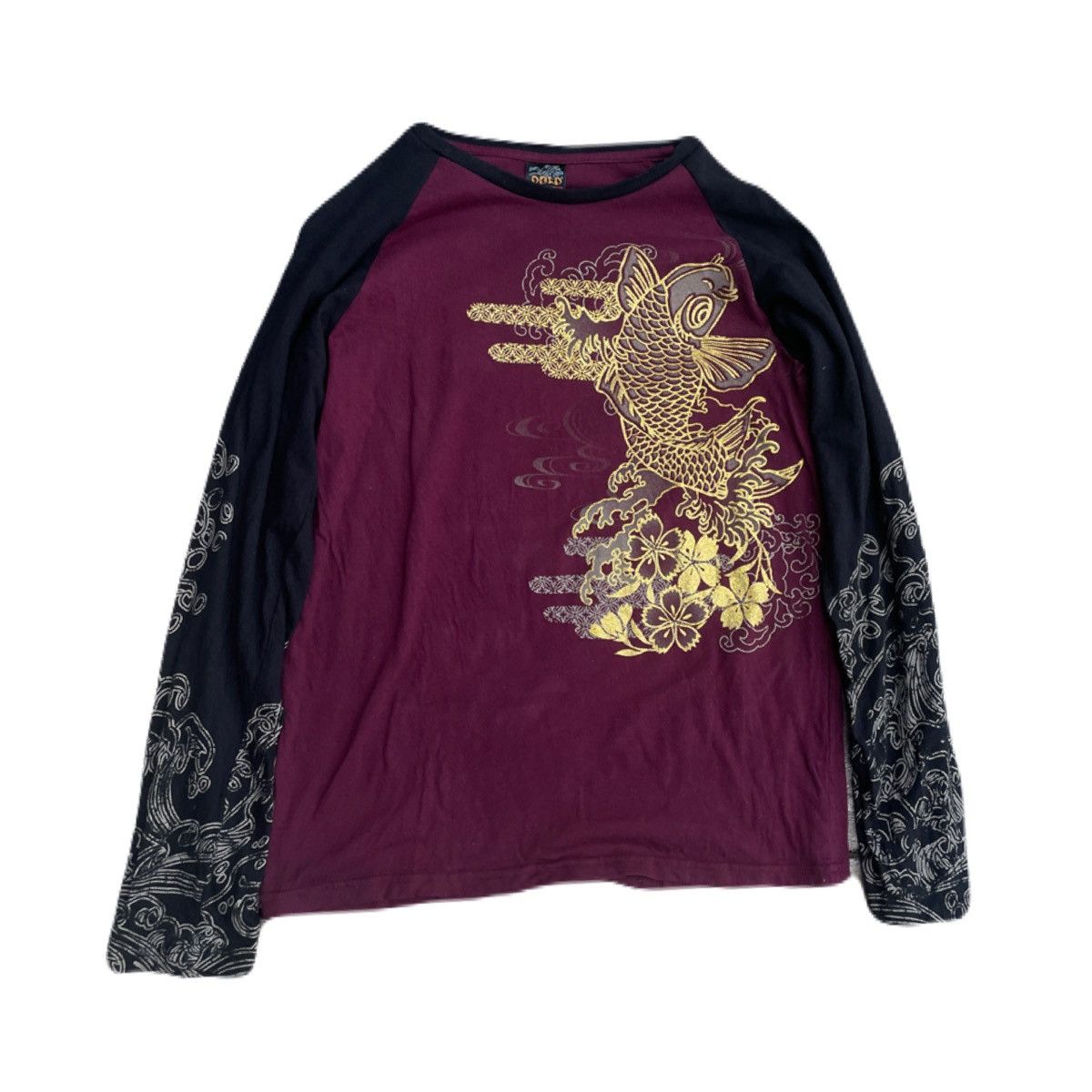 If Six Was Nine 2000s Japanese Glitter Sukajan Yakuza Long Sleeve Tee Size US S / EU 44-46 / 1 - 4 Thumbnail