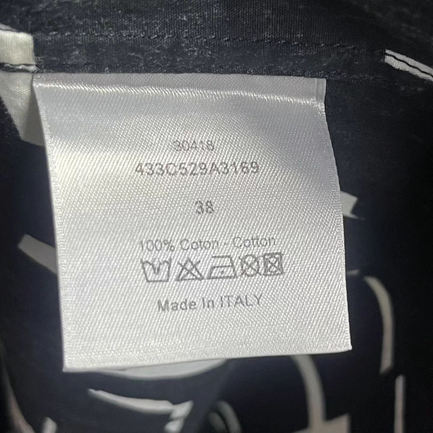 Dior Dior Black & White Logo Print Button-Down Shirt 38 Size US M / EU 48-50 / 2 - 4 Thumbnail