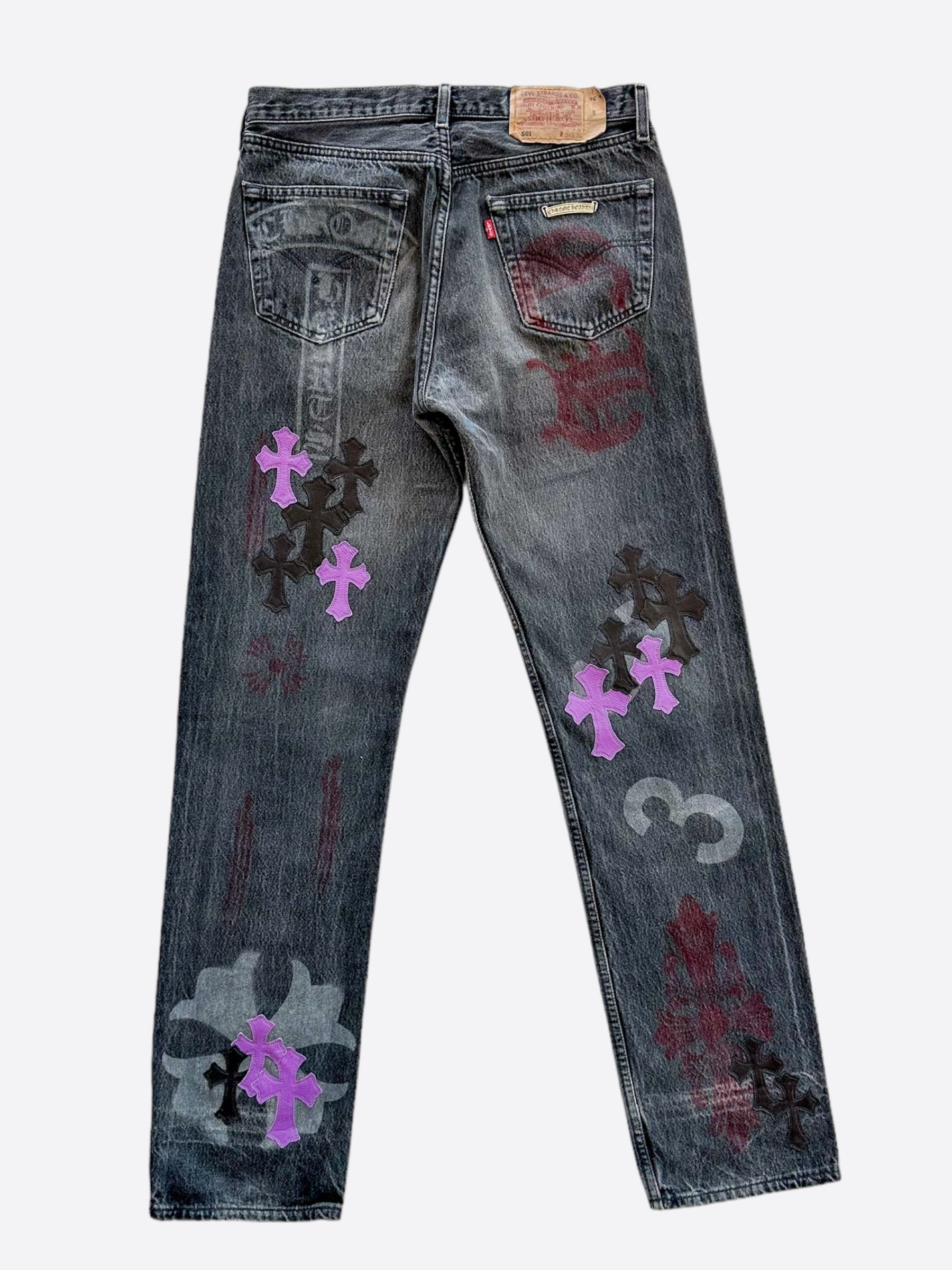 Chrome Hearts Chrome Hearts Levis Grey & Purple Cross Patch Stencil