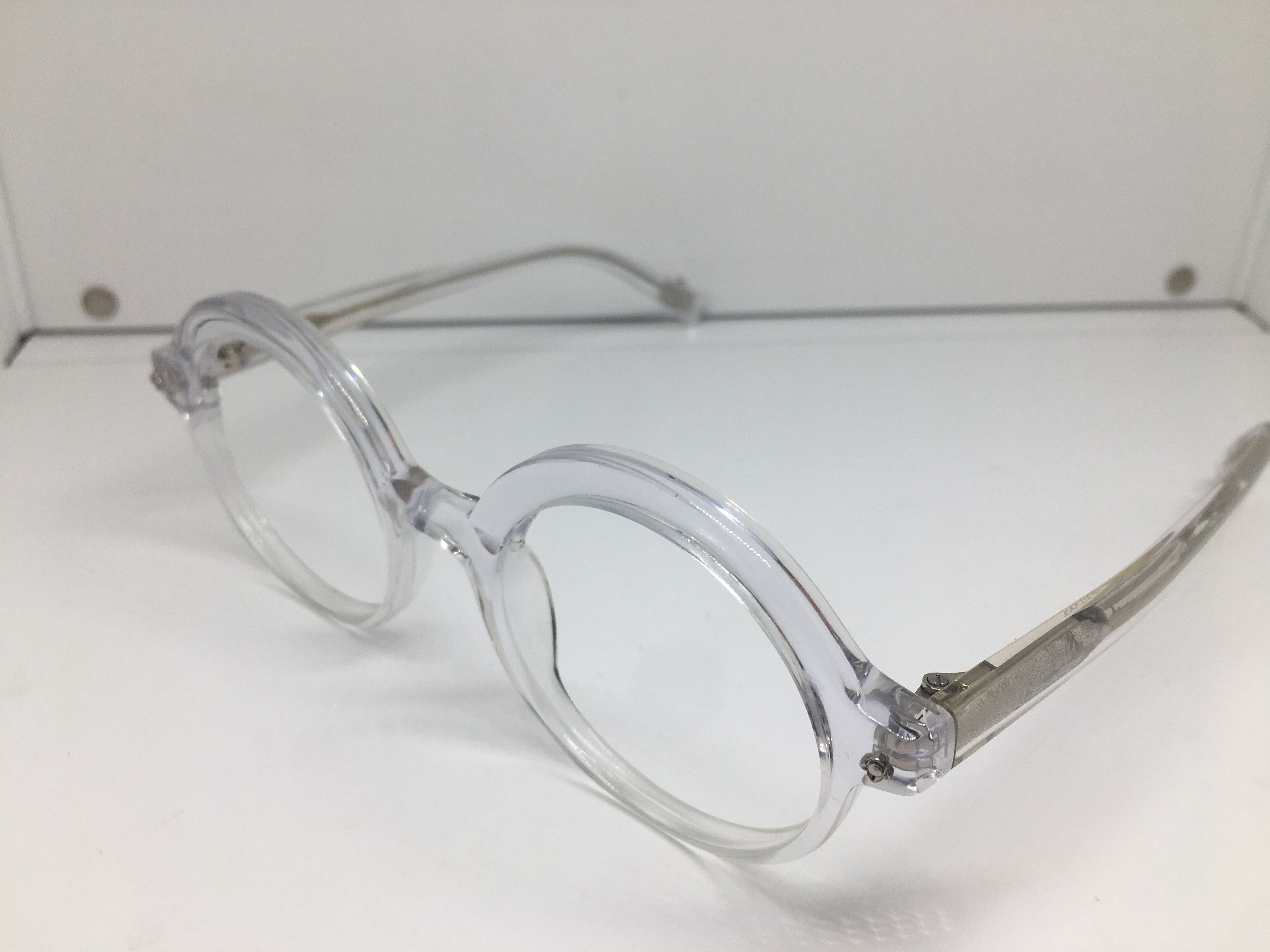 Warby Parker WARBY PARKER Clear Acetate Round Eyeglasses Frame Size ONE SIZE - 3 Thumbnail