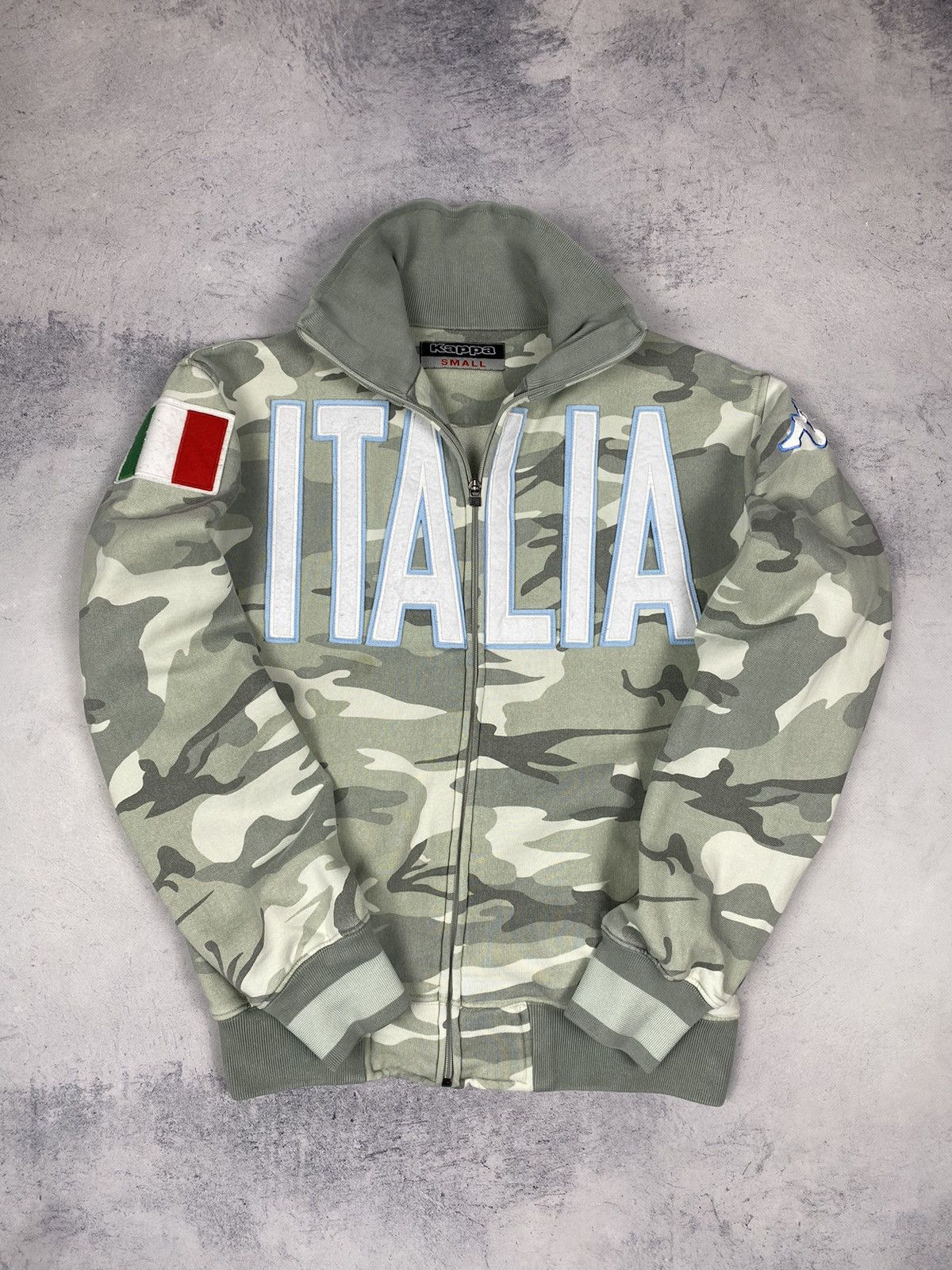 Kappa Kappa Italia Italy Track Jacket Full Zip Camo Overprint Size US S / EU 44-46 / 1 - 2 Thumbnail