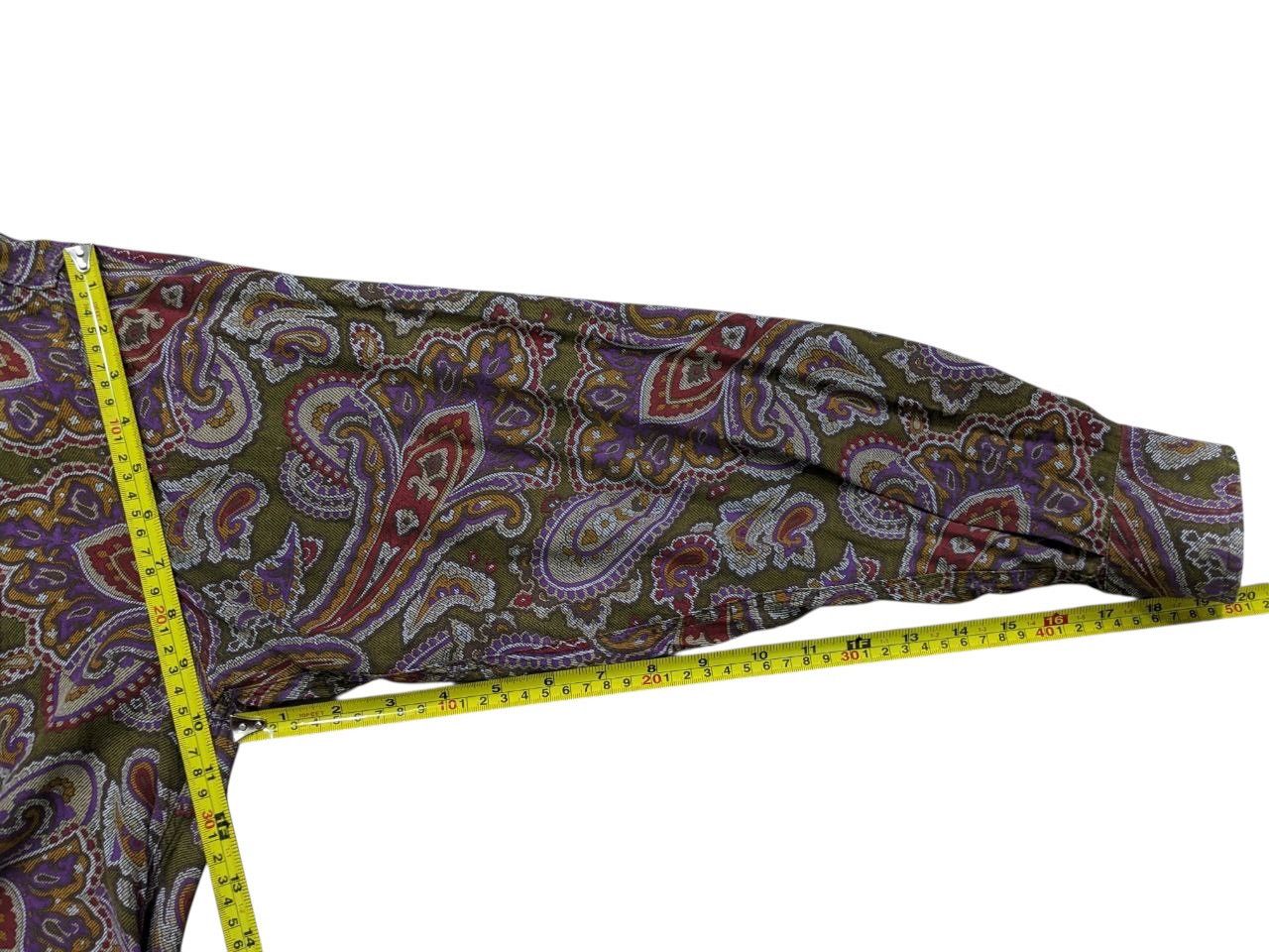 Vintage PREETY GREEN INSPIRED PAISLEY PATTERN BUTTON UP SHIRT Size US XL / EU 56 / 4 - 6 Thumbnail