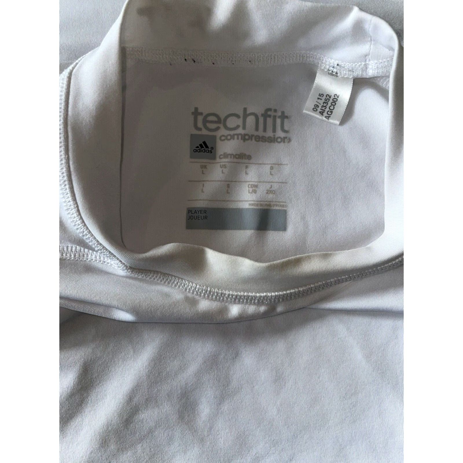 Adidas ADIDAS Climalite Tech-Fit Long Sleeve Athletic Shirt Womens L White Size L / US 10 / IT 46 - 5 Thumbnail