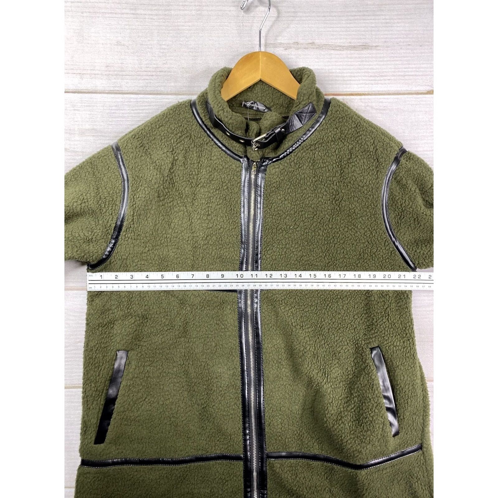 Vintage Pretty Garden Jacket Womens L Green Fleece Sherpa Hooded Long Zip Winter Coat Modern Piping Casual Mens? Women Size L / US 10 / IT 46 - 6 Thumbnail
