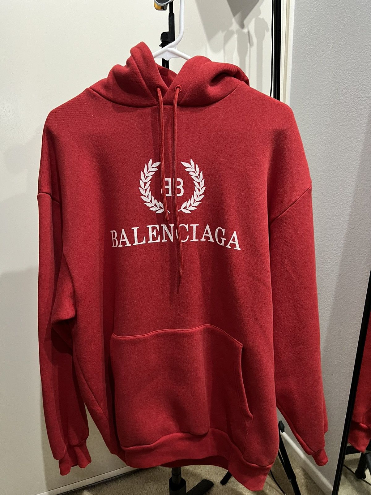 (BALENCIAGA)コットン混ジャージー ロゴフーディー(SALE!) BALENCIAGA コットンジャージー ジップアップフーディ― ダメージ