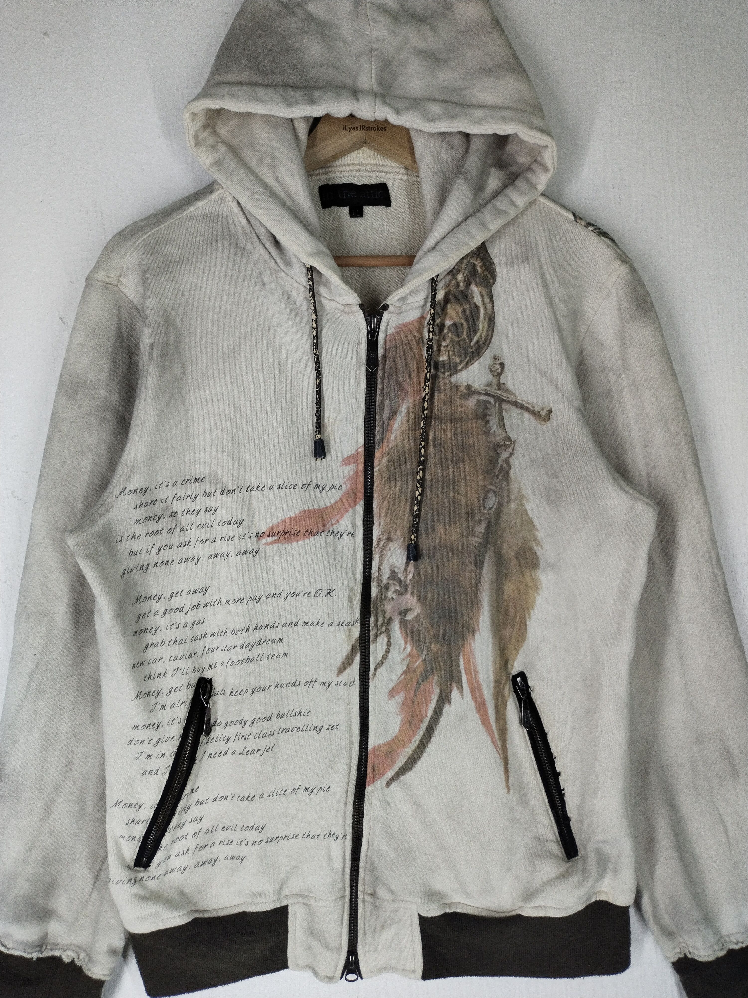 In The Attic Vtg In The Attic Skulls Design Hoodie Size US M / EU 48-50 / 2 - 3 Thumbnail