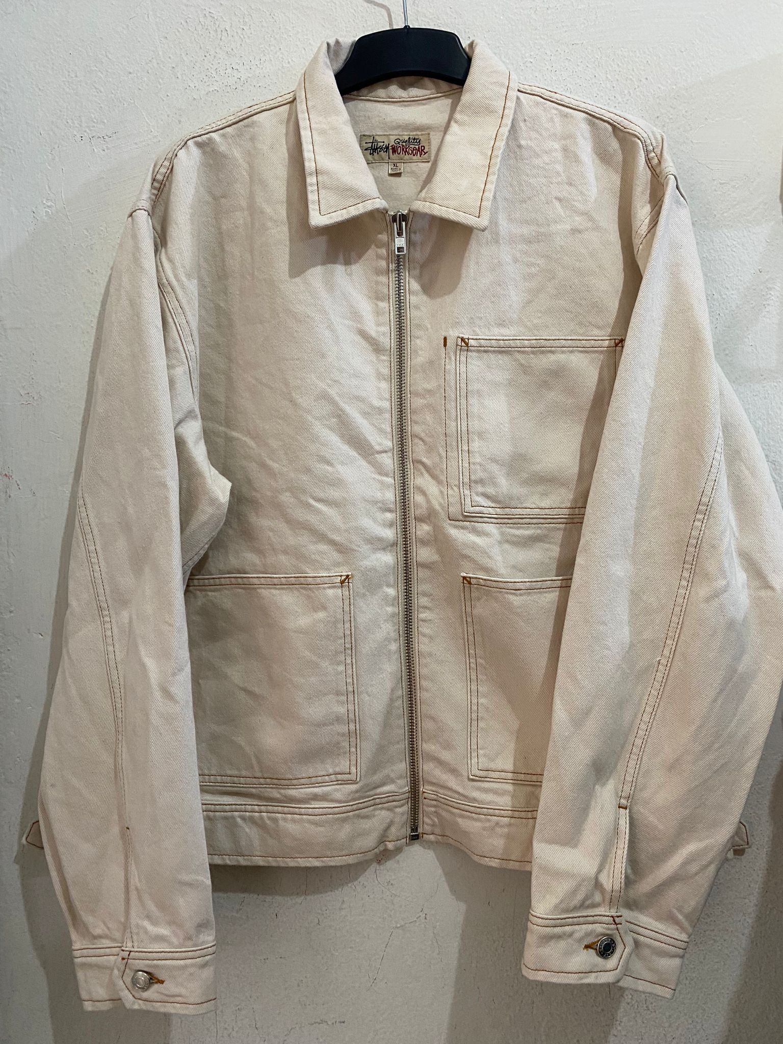 Stussy ZIP WORK JACKET DENIM Size US XL / EU 56 / 4 - 7 Thumbnail