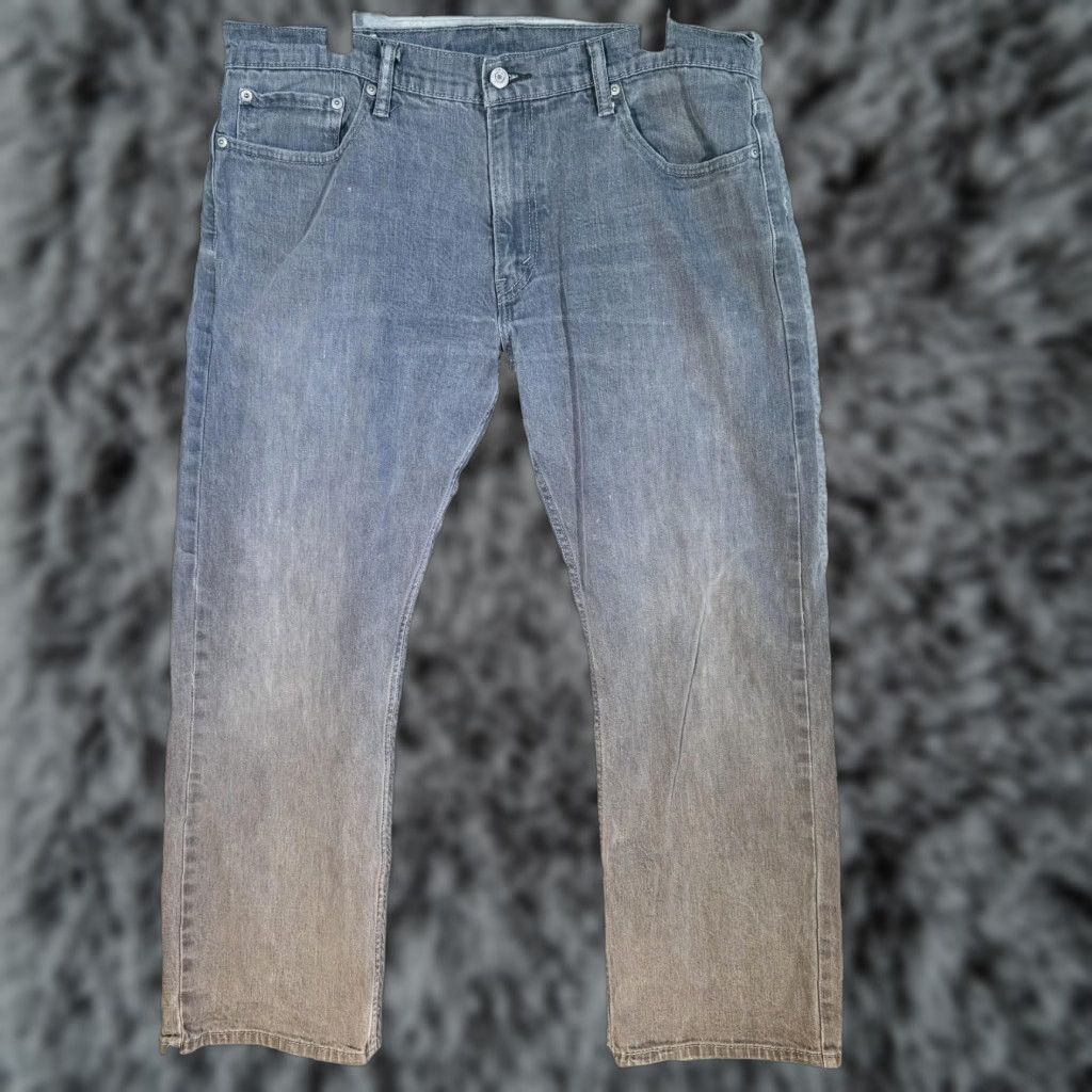 Levi's Levi's 514 Jeans Mens 36x30 Gray Light Wash Straight Denim Stretch Zip Fly Lightweight Cotton Blend Size US 36 / EU 52 - 1 Thumbnail