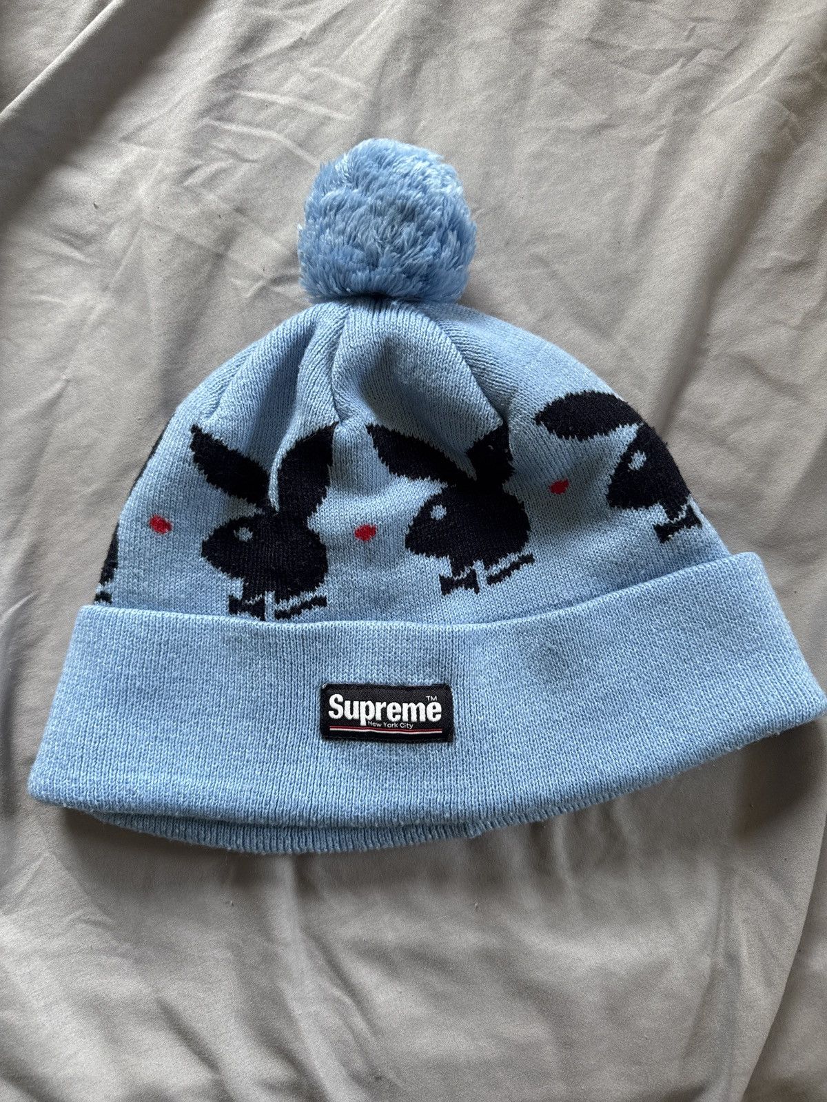 帽子 Supreme Playboy Jacquard Beanie Black Playboy × Supreme Supreme Playboy Jacquard Beanie | Grailed