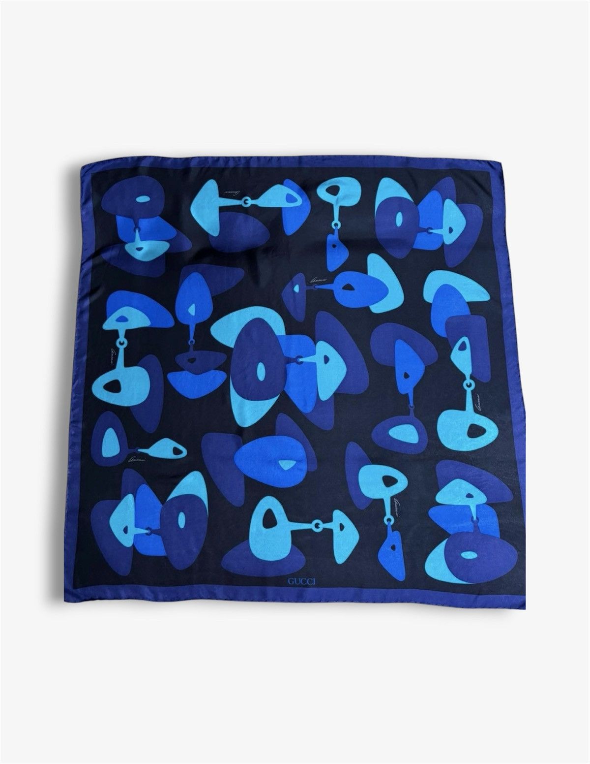 Gucci GUCCI Tom Ford SS 1999 Horsebit Silk Scarf Runway Logo Demna Size ONE SIZE - 1 Thumbnail