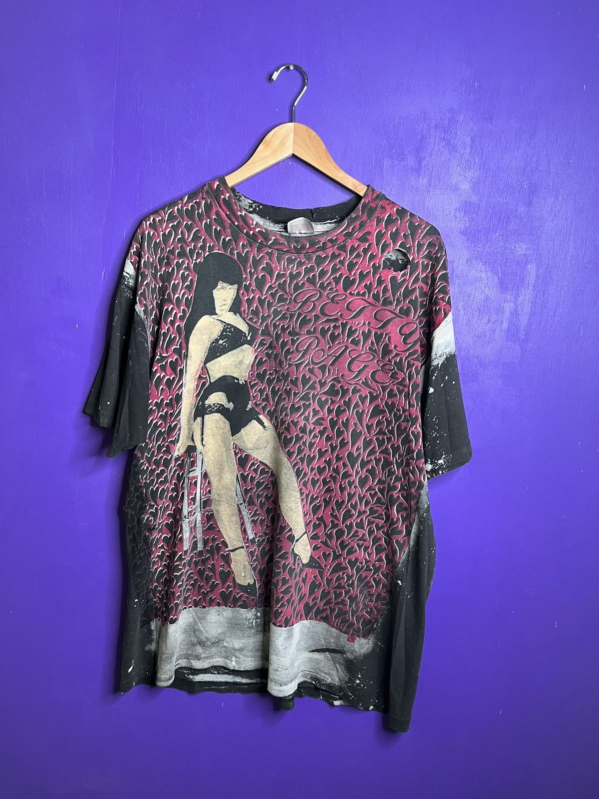 Vintage Vintage 90s Betty Page Mosquitohead AOP t-shirt | Grailed